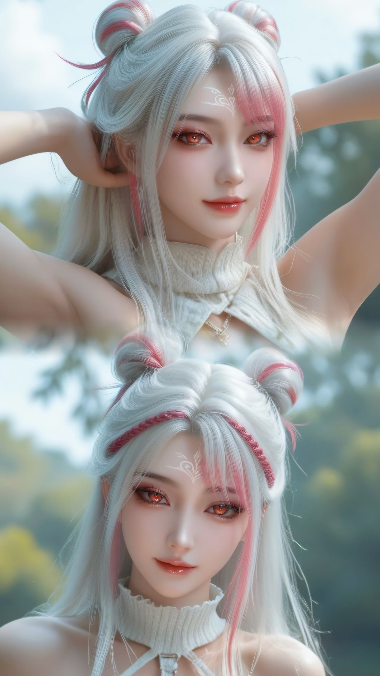 克金玩家南小橙手机壁纸锁屏壁纸桌面，眼神很有魅力。国漫女神美女