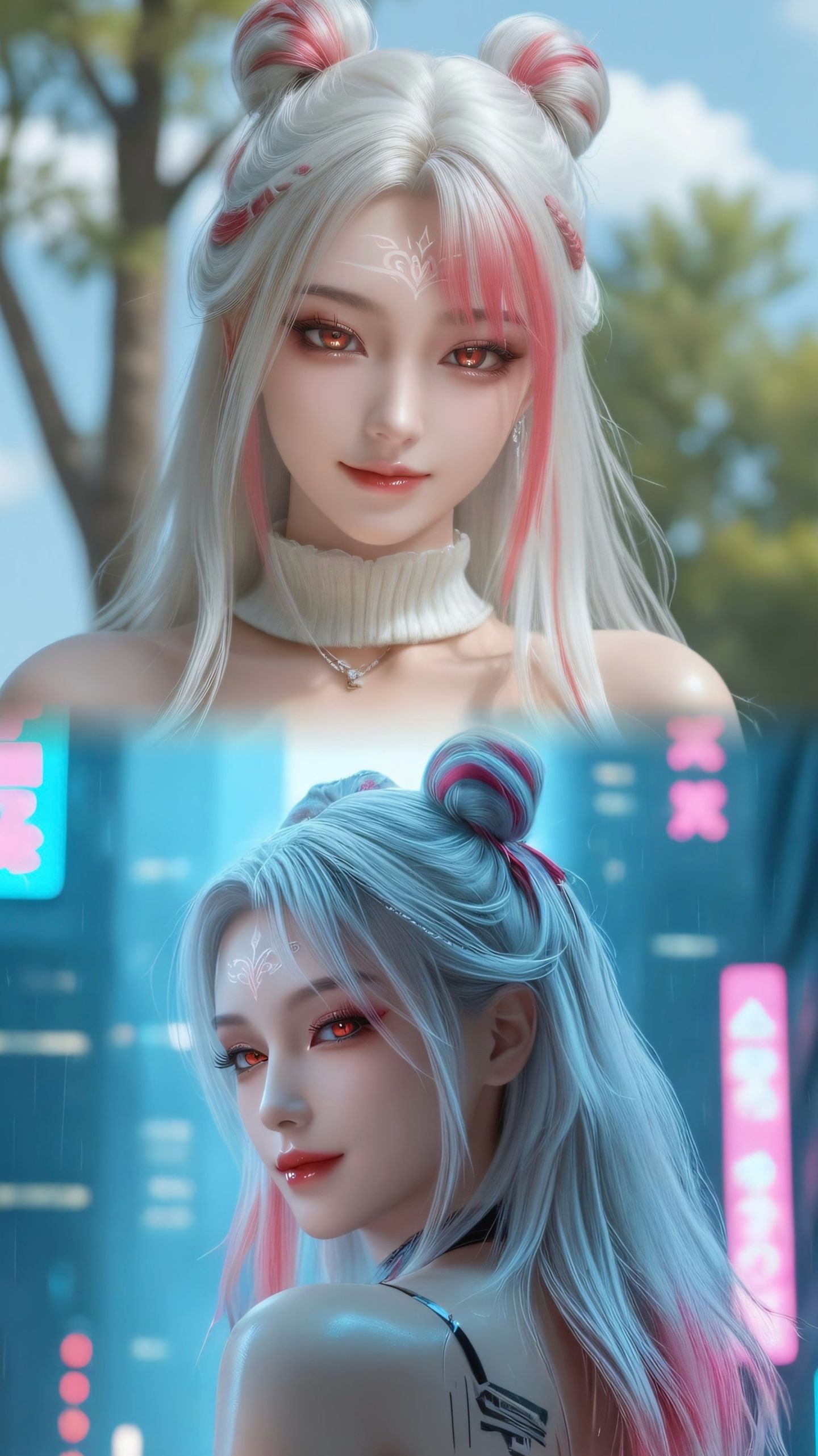 克金玩家南小橙手机壁纸锁屏壁纸桌面，眼神很有魅力。国漫女神美女