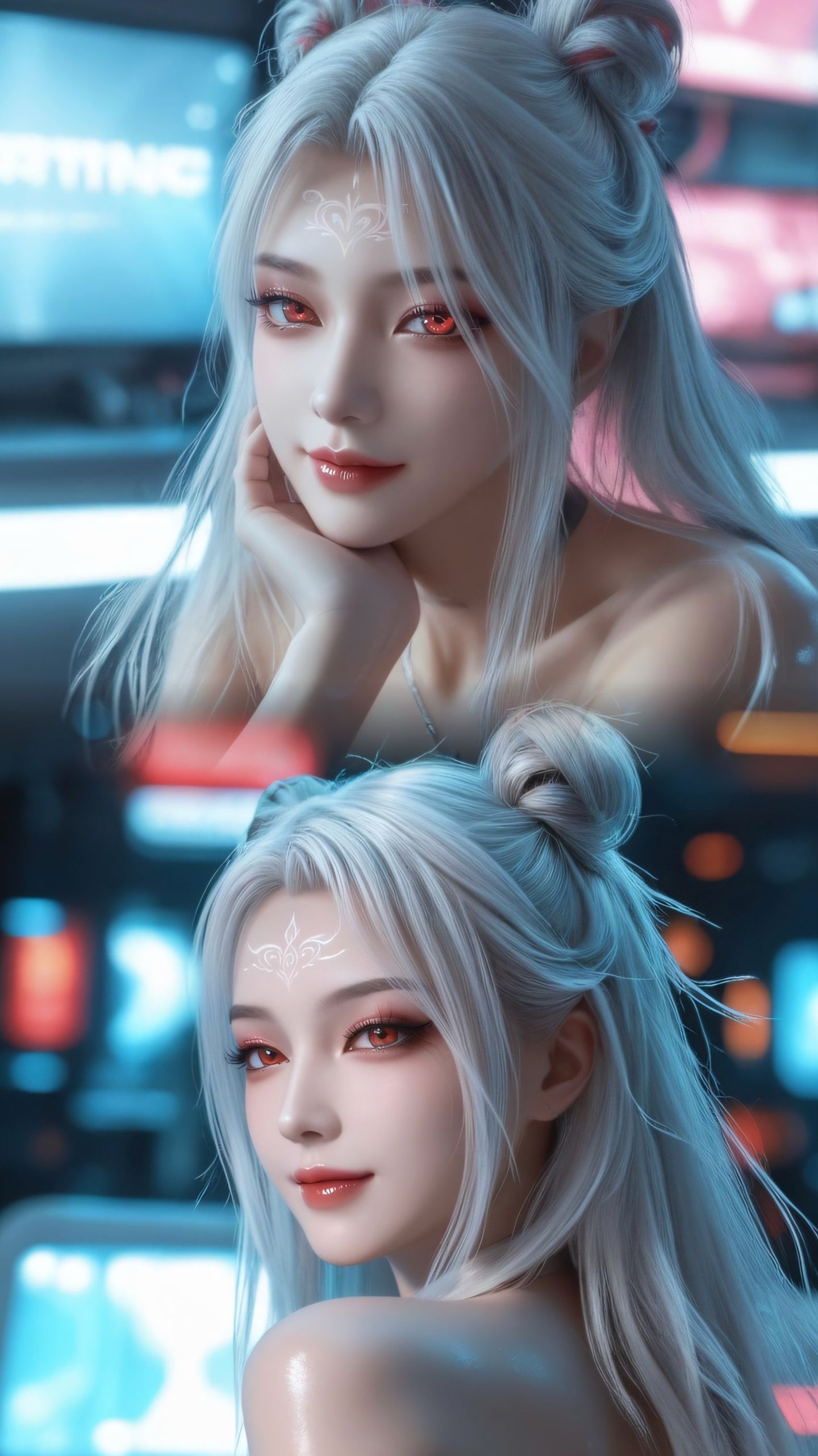 克金玩家南小橙手机壁纸锁屏壁纸桌面，眼神很有魅力。国漫女神美女