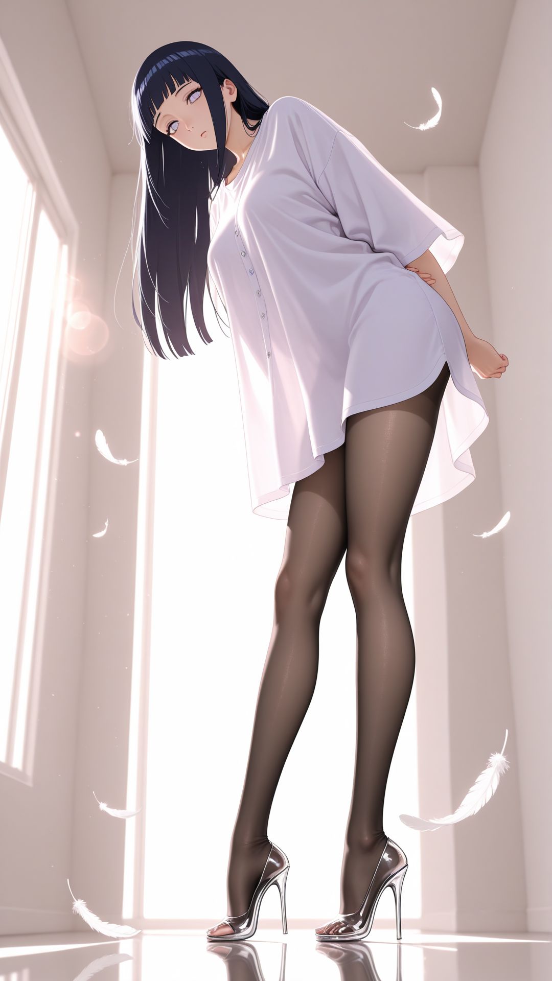 鸣人真是好福气，火影第一甜妹。火影忍者日向雏田丝袜大长腿高跟鞋