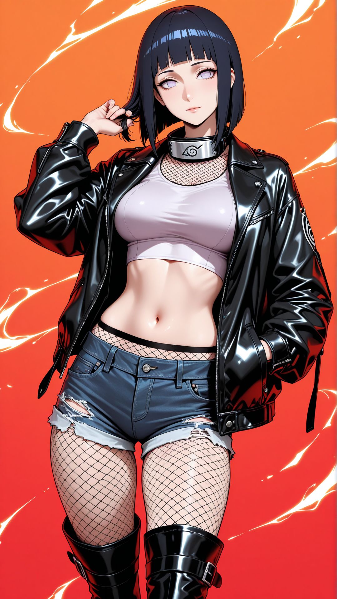 鸣人真是好福气，火影第一甜妹。火影忍者日向雏田丝袜大长腿高跟鞋