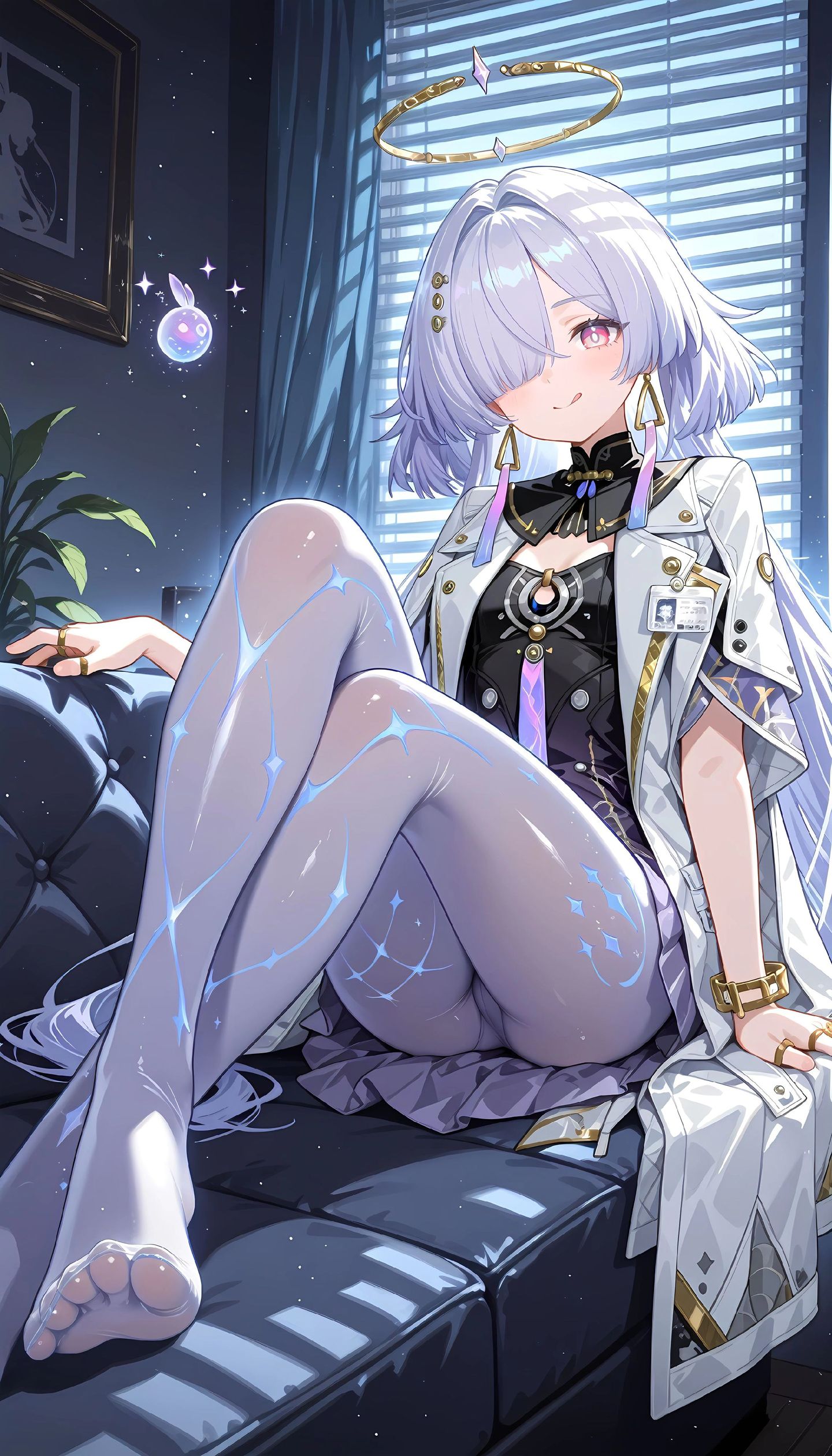 透明版莫宁 鸣潮壁纸 二次元少女 大长腿裤袜美腿福利