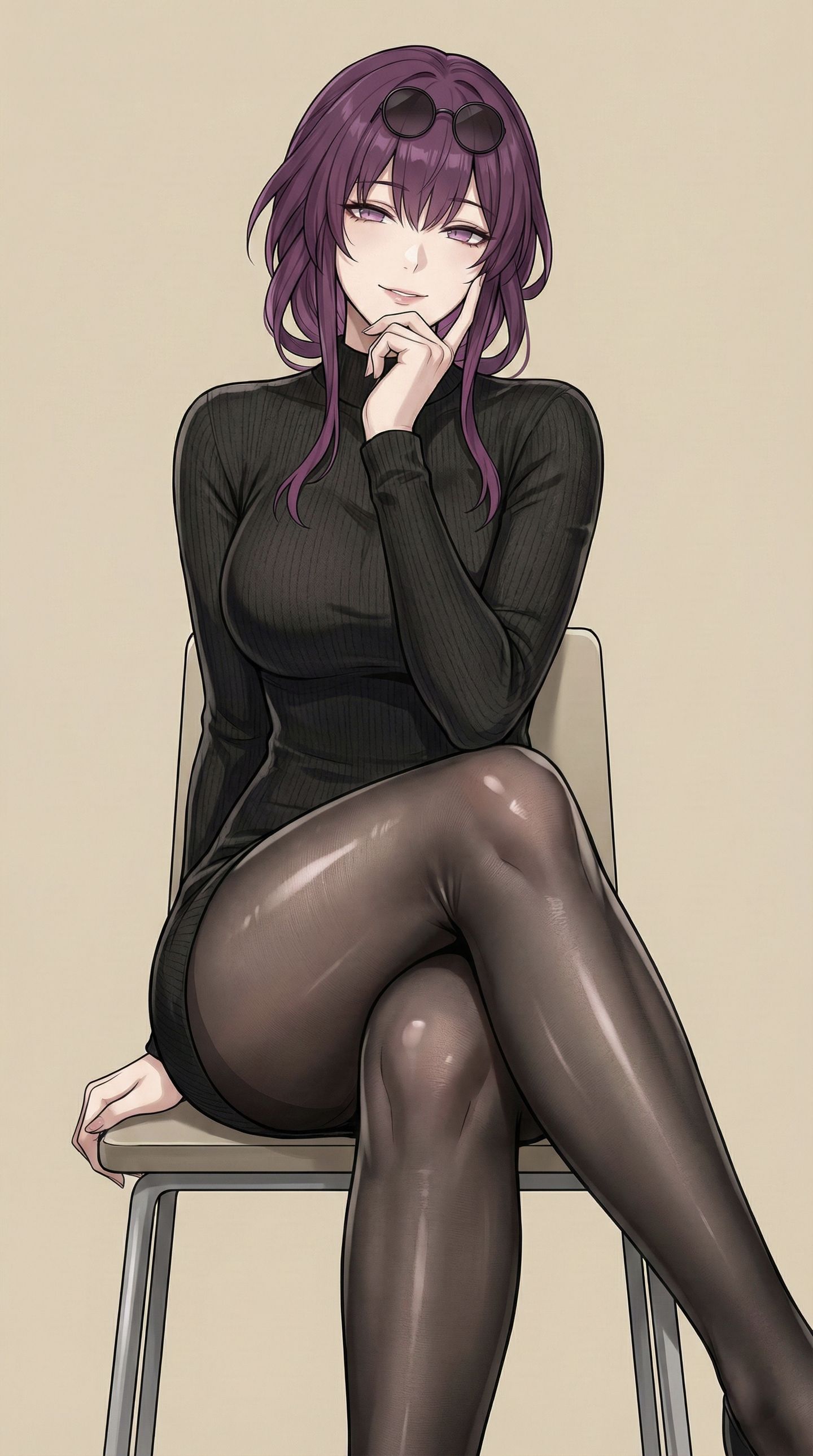 韩漫画风崩坏星穹铁道 卡芙卡 流萤 阮梅 黄泉 御姐黑丝吊带裤袜