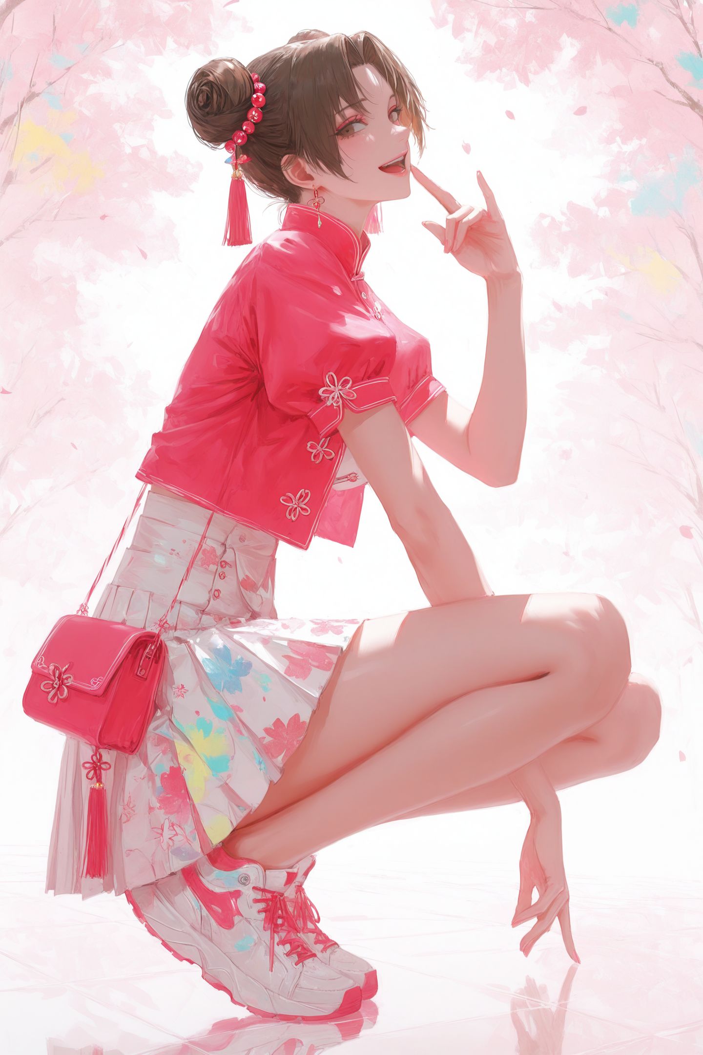 超甜天天啊，影忍者二次元动漫二创，调皮可爱粉色装主题