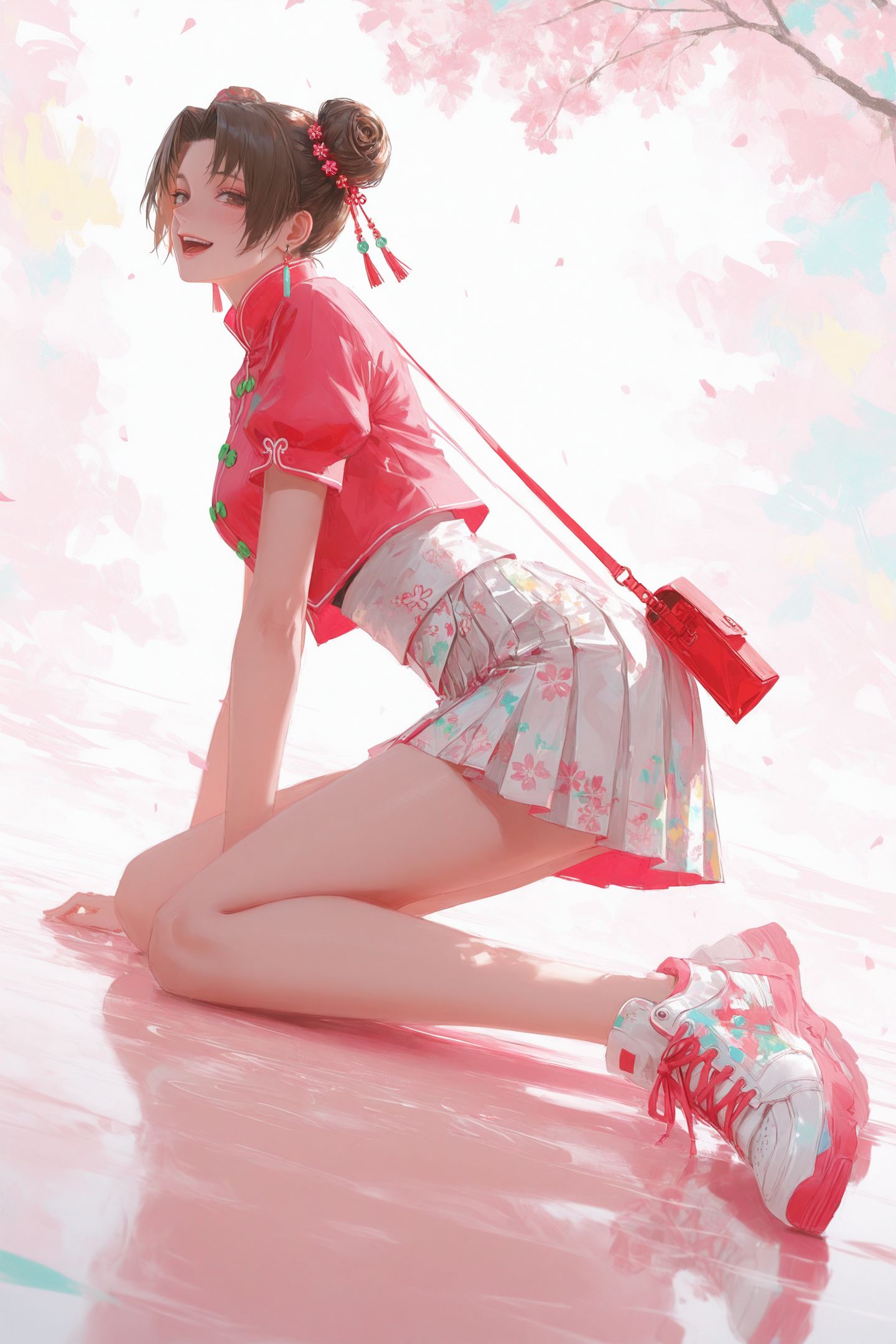 超甜天天啊，影忍者二次元动漫二创，调皮可爱粉色装主题