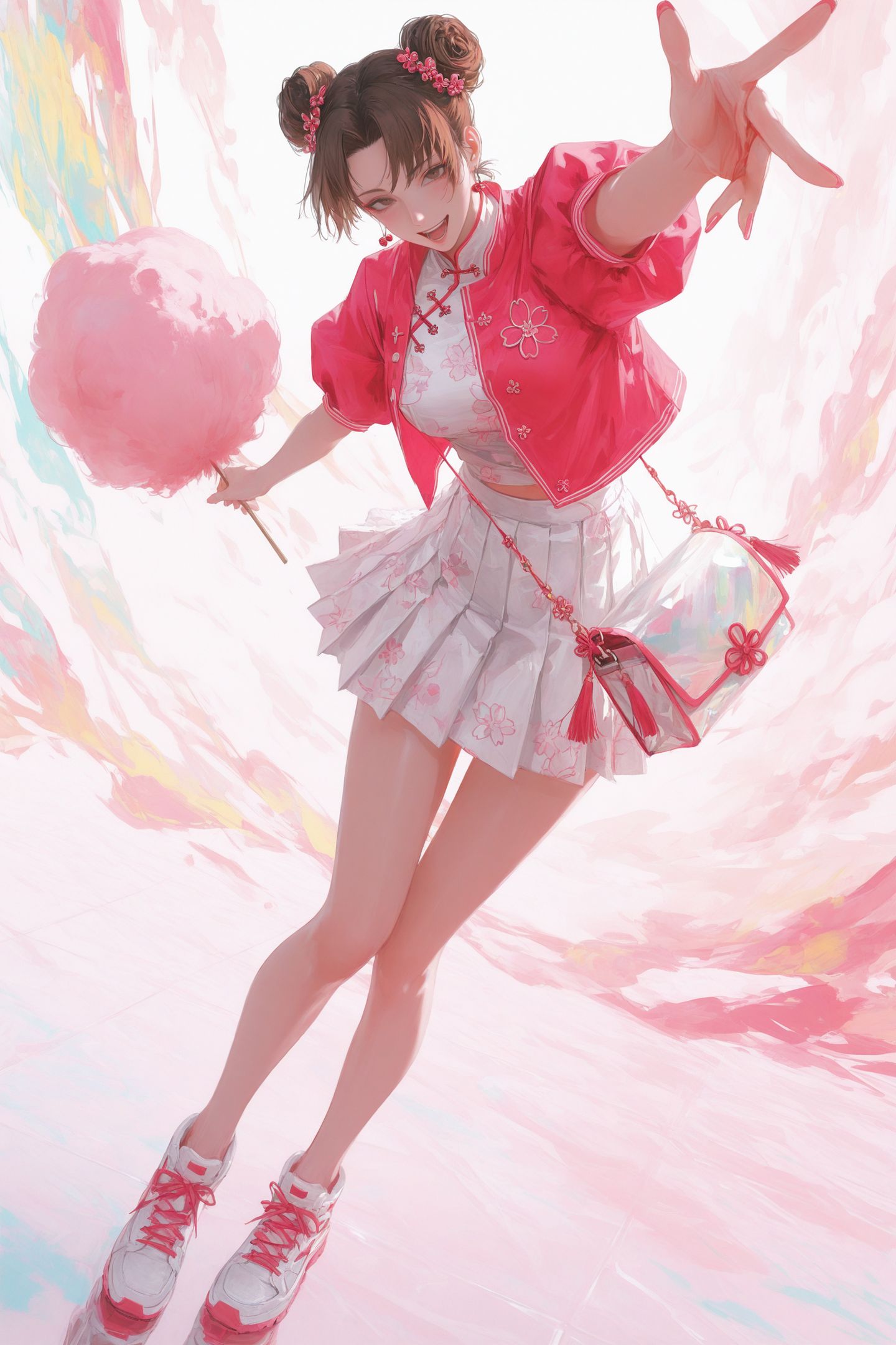 超甜天天啊，影忍者二次元动漫二创，调皮可爱粉色装主题