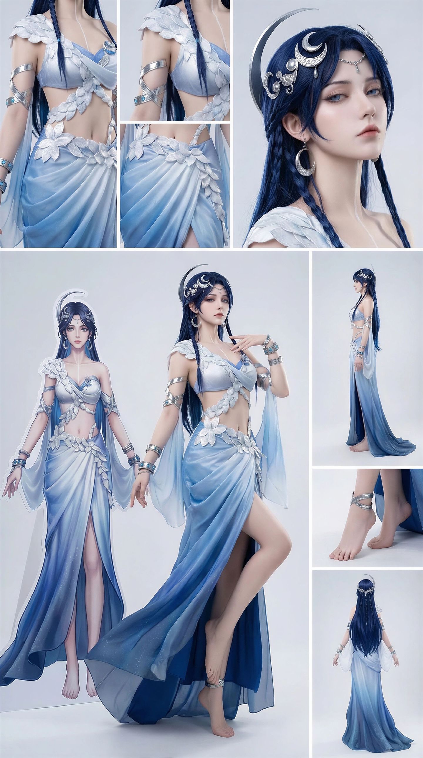 ai创作二次元cosplay王者荣耀海月，别说这类型还挺好看的，美图壁纸