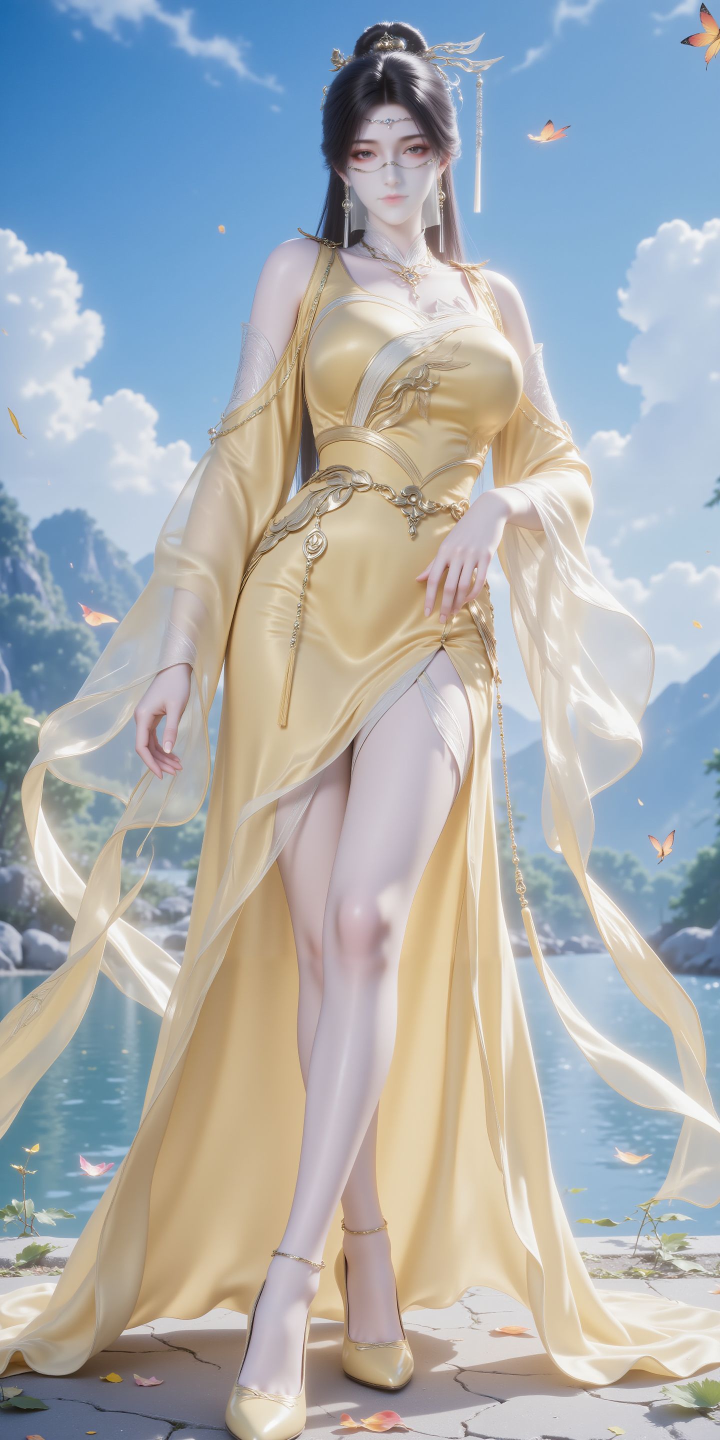 动漫动画国漫《诛仙》金瓶儿，超高清颜值脸部特写，古风美感