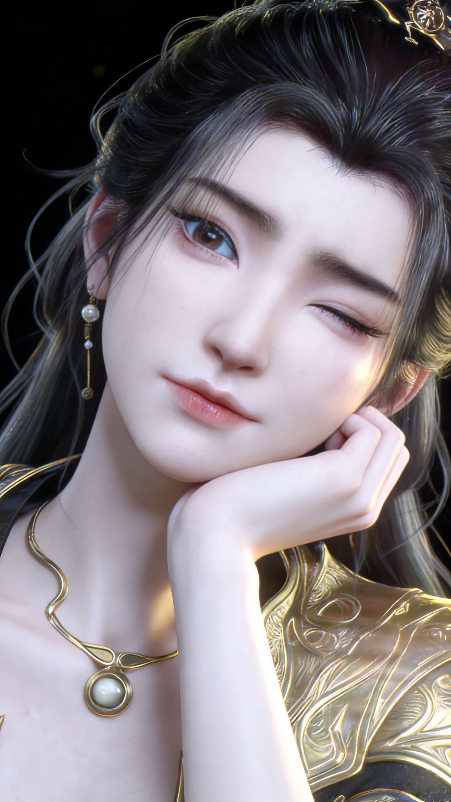 凡人修仙传燕茹嫣调皮可爱比耶,反差感AI创作