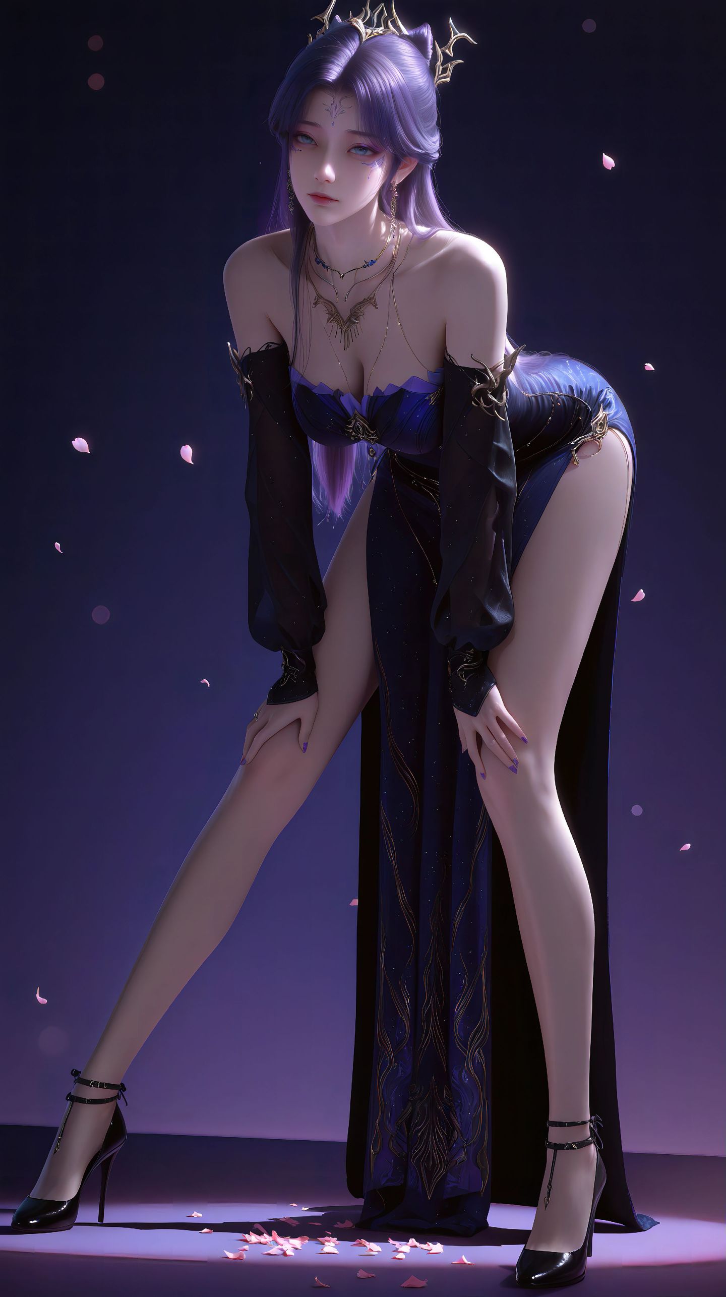 黑化梦可儿动漫美女图集超清壁纸，大长腿御姐