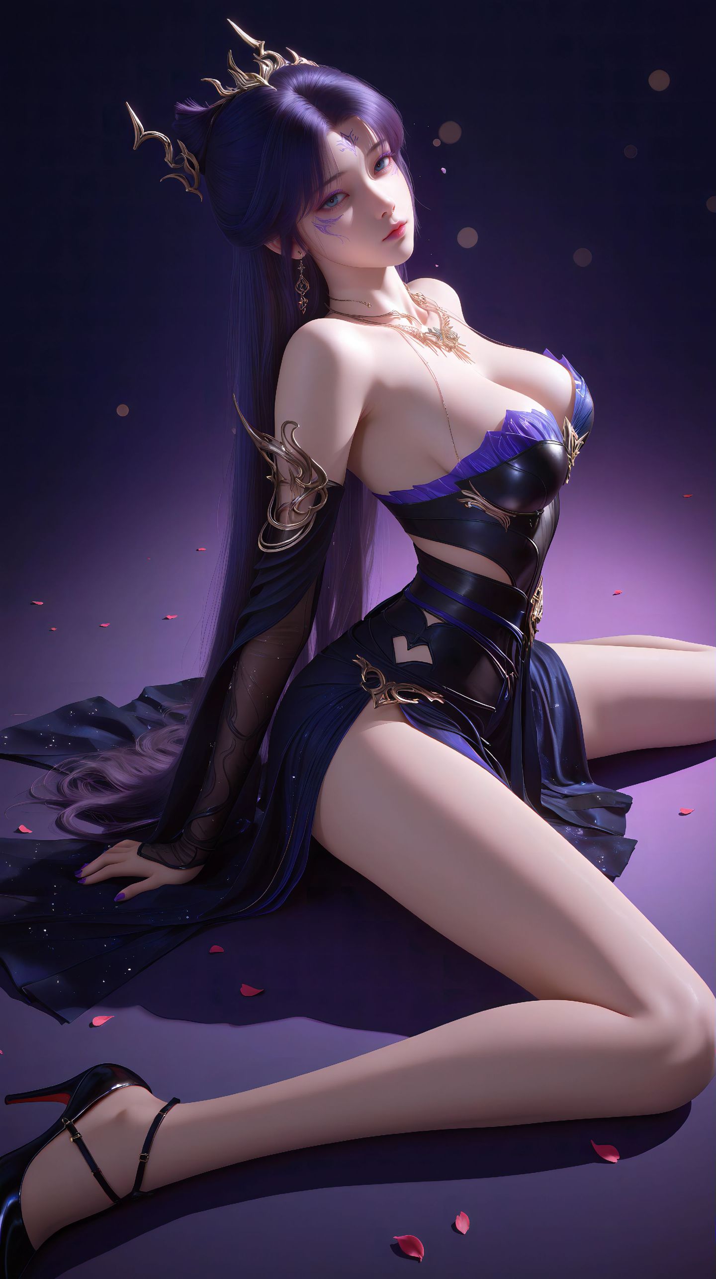 黑化梦可儿动漫美女图集超清壁纸，大长腿御姐