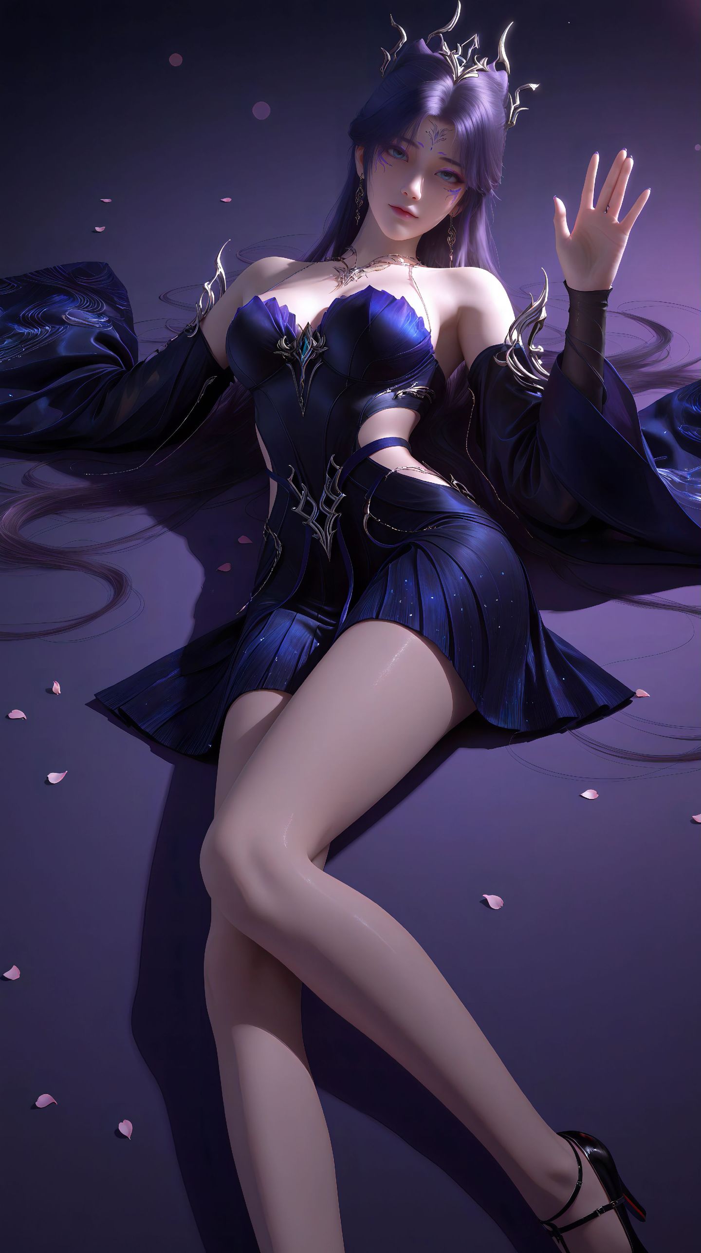 黑化梦可儿动漫美女图集超清壁纸，大长腿御姐