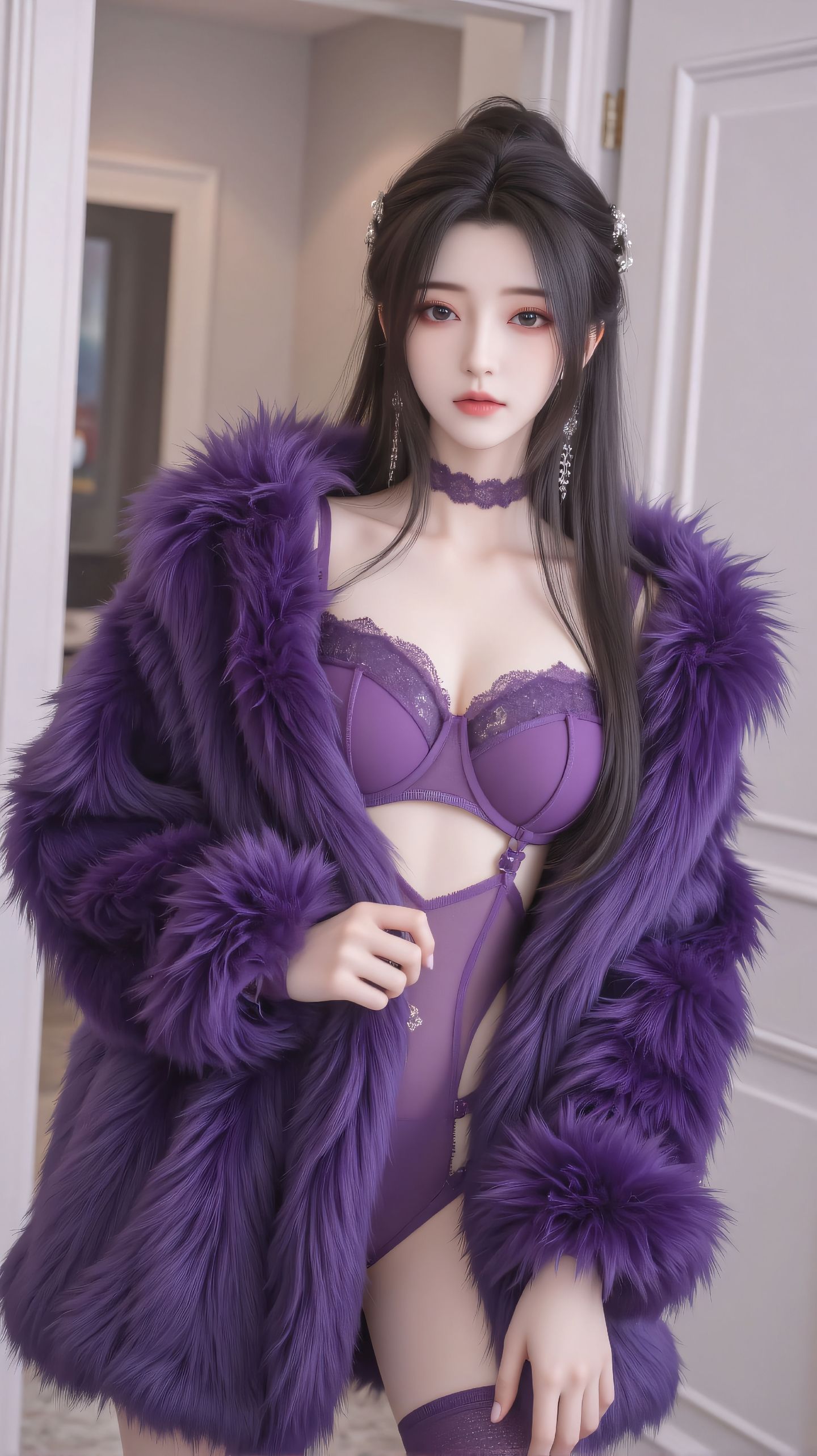 动画动漫《仙逆》李慕婉，还得是紫色蕾丝，国漫女神女主