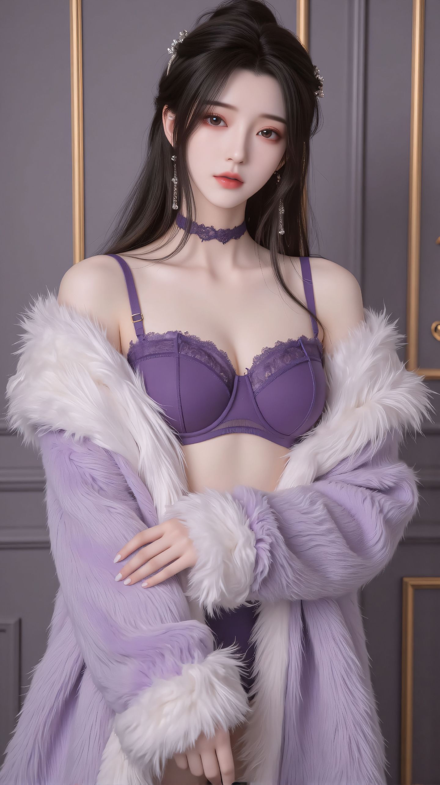 动画动漫《仙逆》李慕婉，还得是紫色蕾丝，国漫女神女主