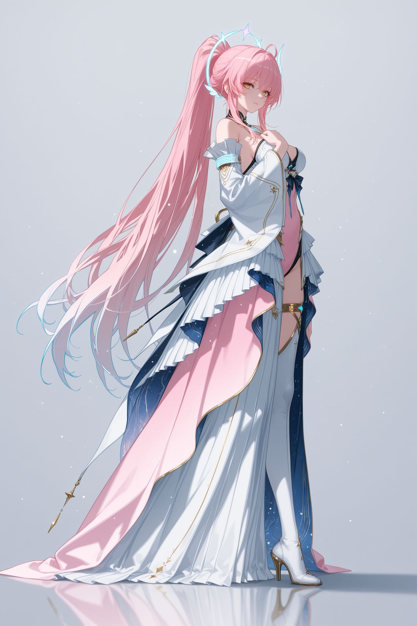 《鸣潮》爱弥斯 泪目的游戏剧情 二次元游戏手机壁纸锁屏，粉色头发女孩