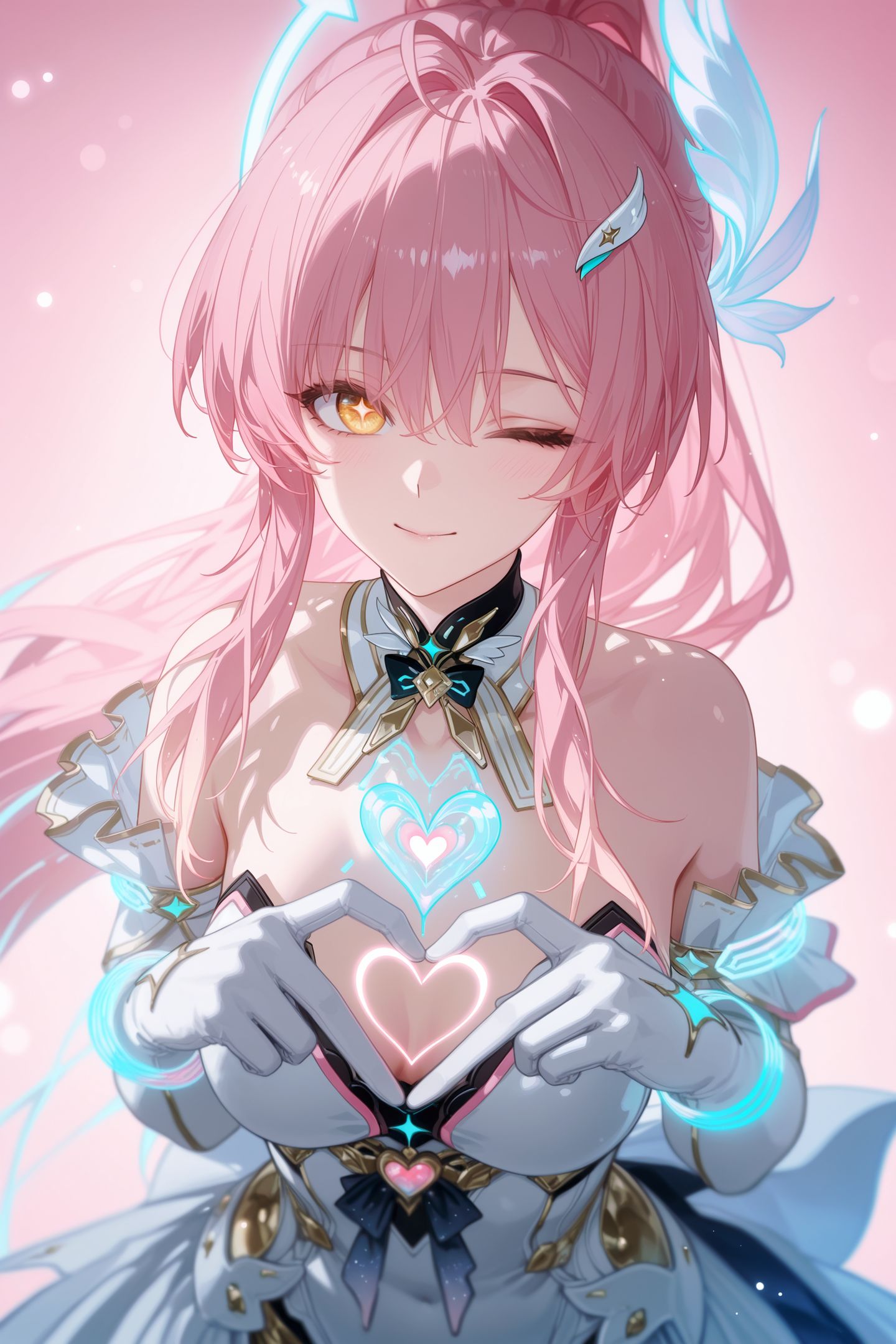 《鸣潮》爱弥斯 游戏剧情 二次元游戏手机壁纸锁屏，粉色头发女孩