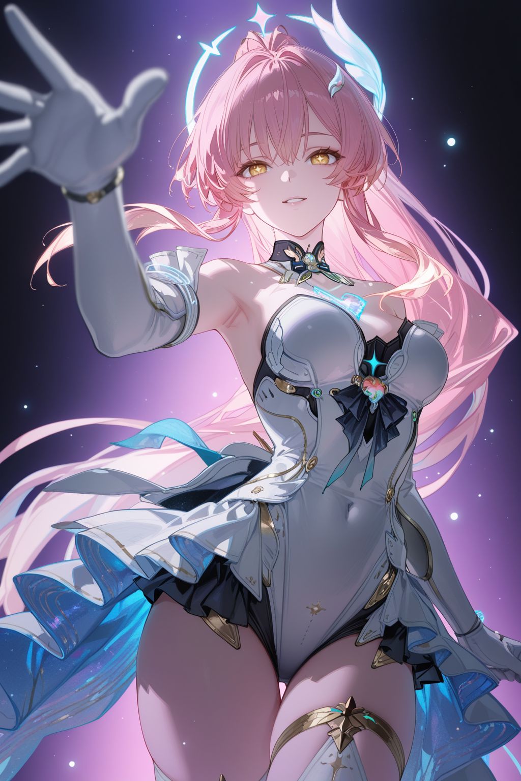 《鸣潮》爱弥斯 游戏剧情 二次元游戏手机壁纸锁屏，粉色头发女孩