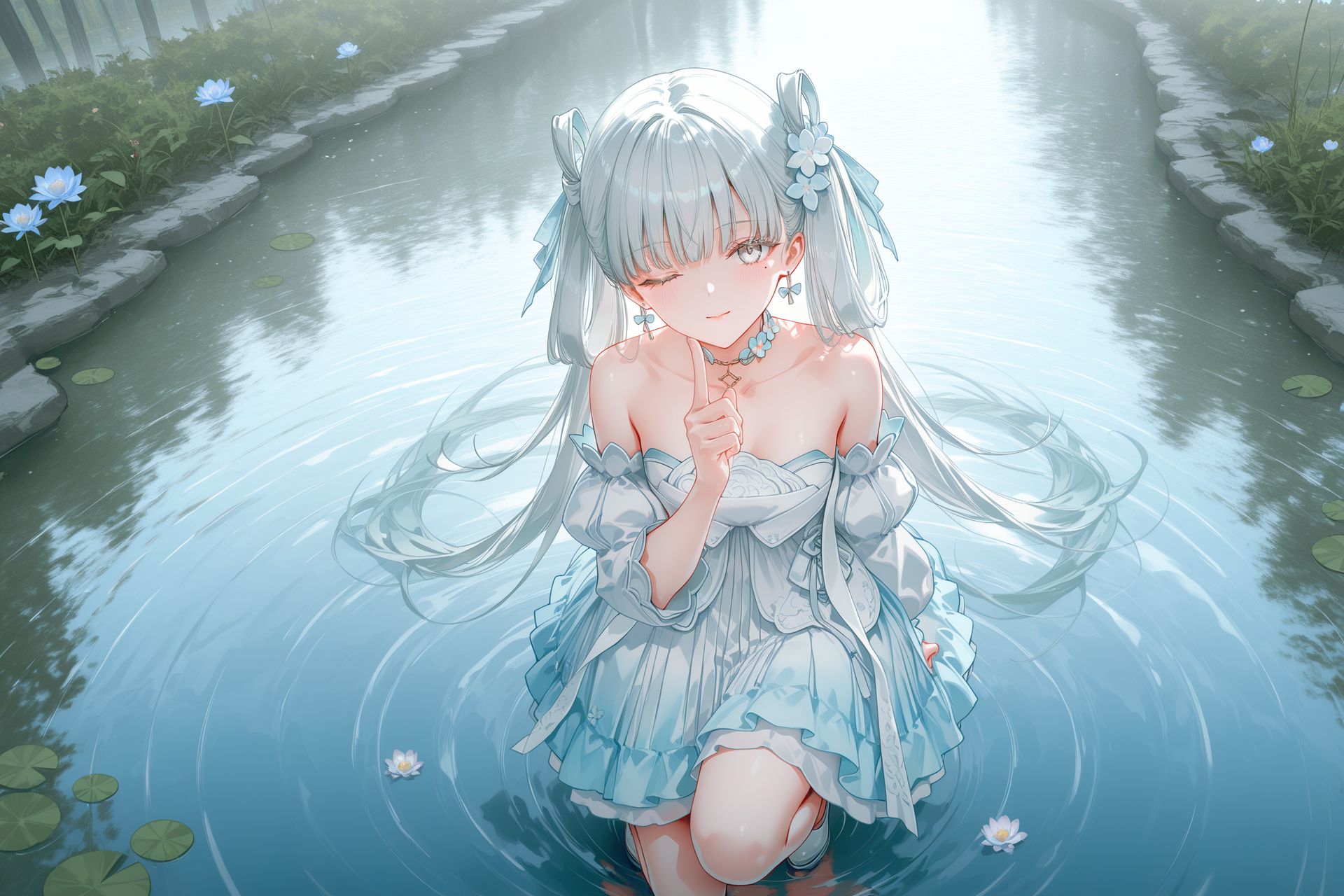鸣潮今汐 AI创作电脑壁纸 ai作图游戏少女手机壁纸,第1张