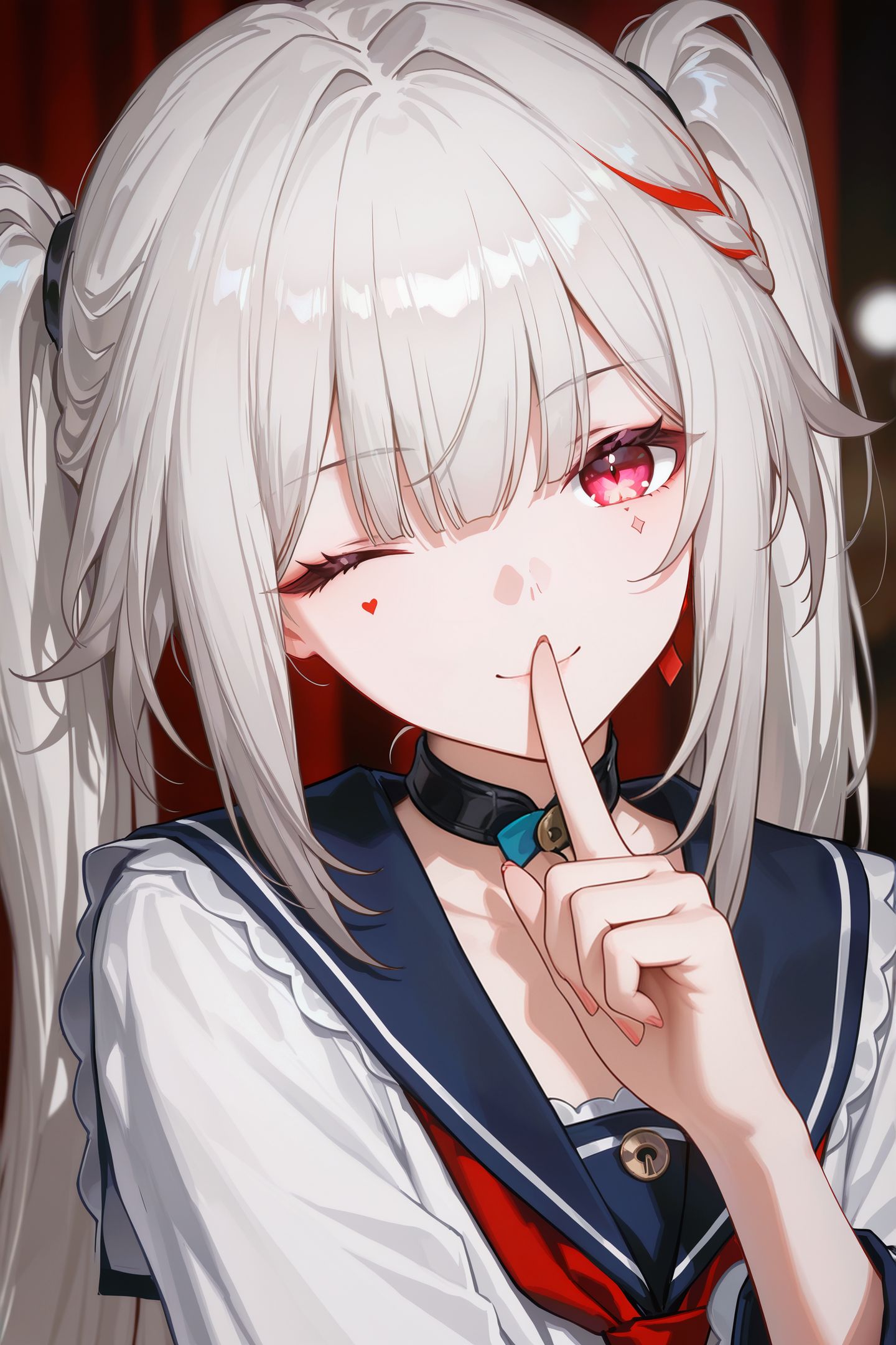 反差学妹星穹铁道花火 ai绘画 白色头发女孩图片,第1张 反差学妹星穹铁道花火 ai绘画 白色头发女孩图片,第1张