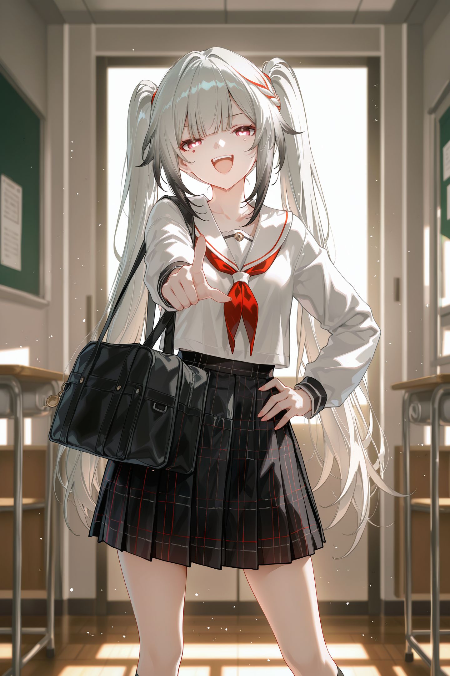 反差学妹星穹铁道花火 ai绘画 白色头发女孩图片,第2张 反差学妹星穹铁道花火 ai绘画 白色头发女孩图片,第2张