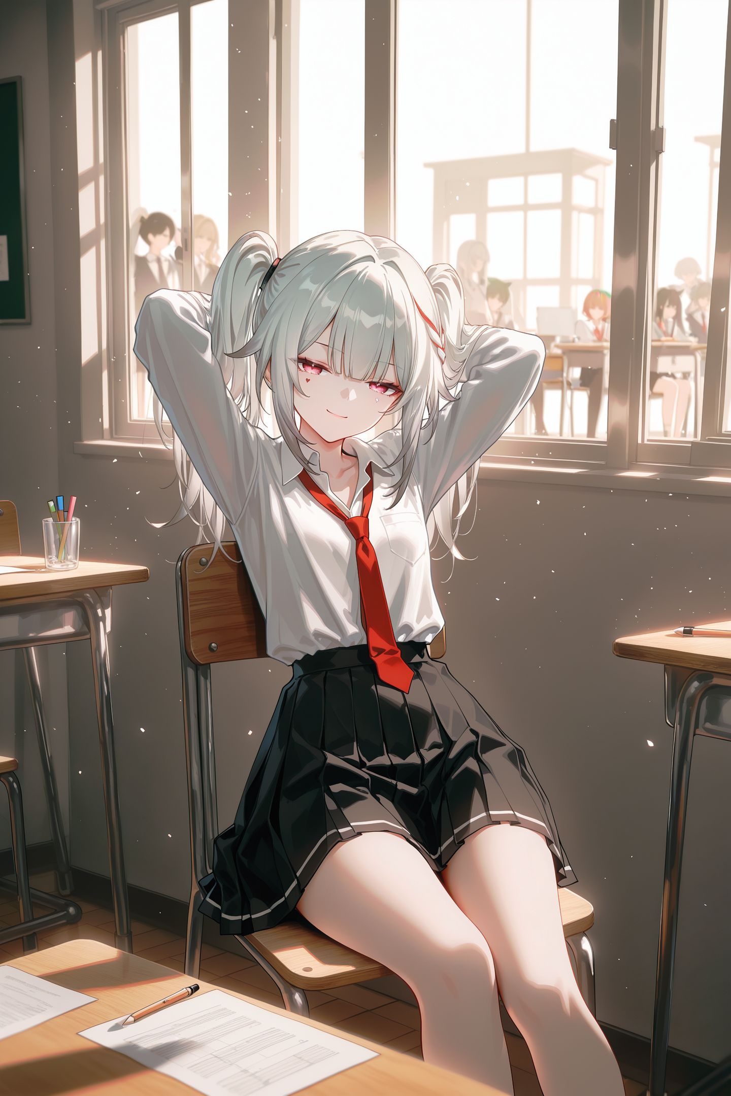 反差学妹星穹铁道花火 ai绘画 白色头发女孩图片,第6张 反差学妹星穹铁道花火 ai绘画 白色头发女孩图片,第6张