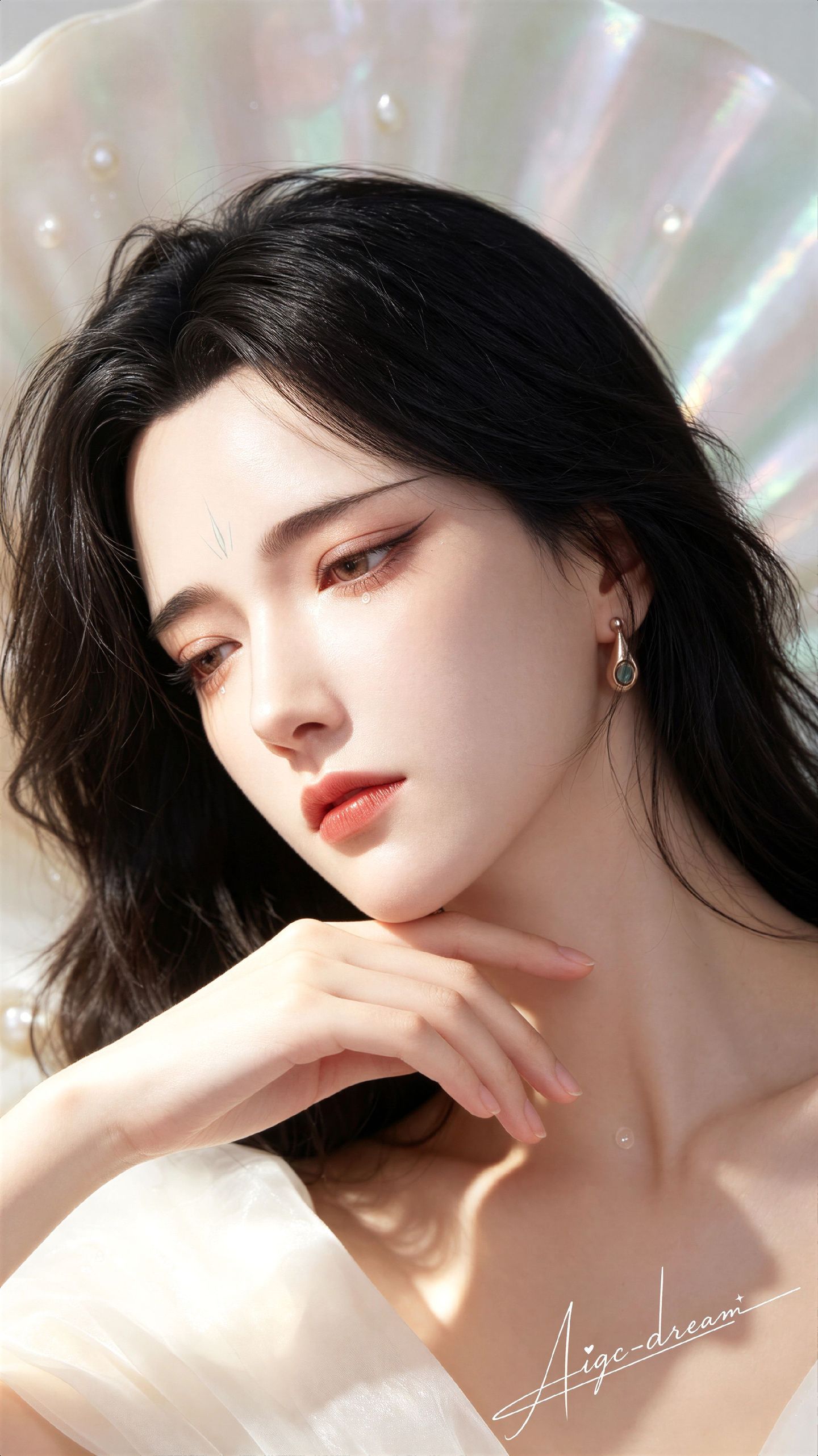 姑射仙子 国漫人物 搜神记 动漫写实 美女写真,第3张