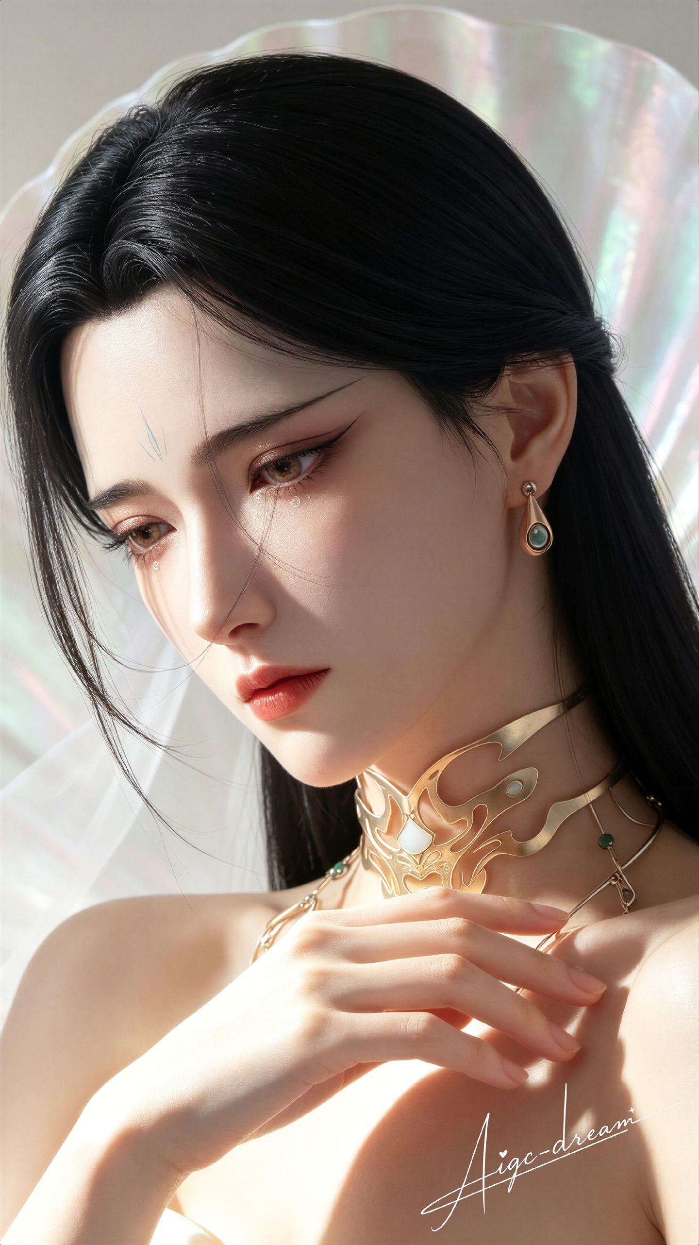 姑射仙子 国漫人物 搜神记 动漫写实 美女写真,第6张