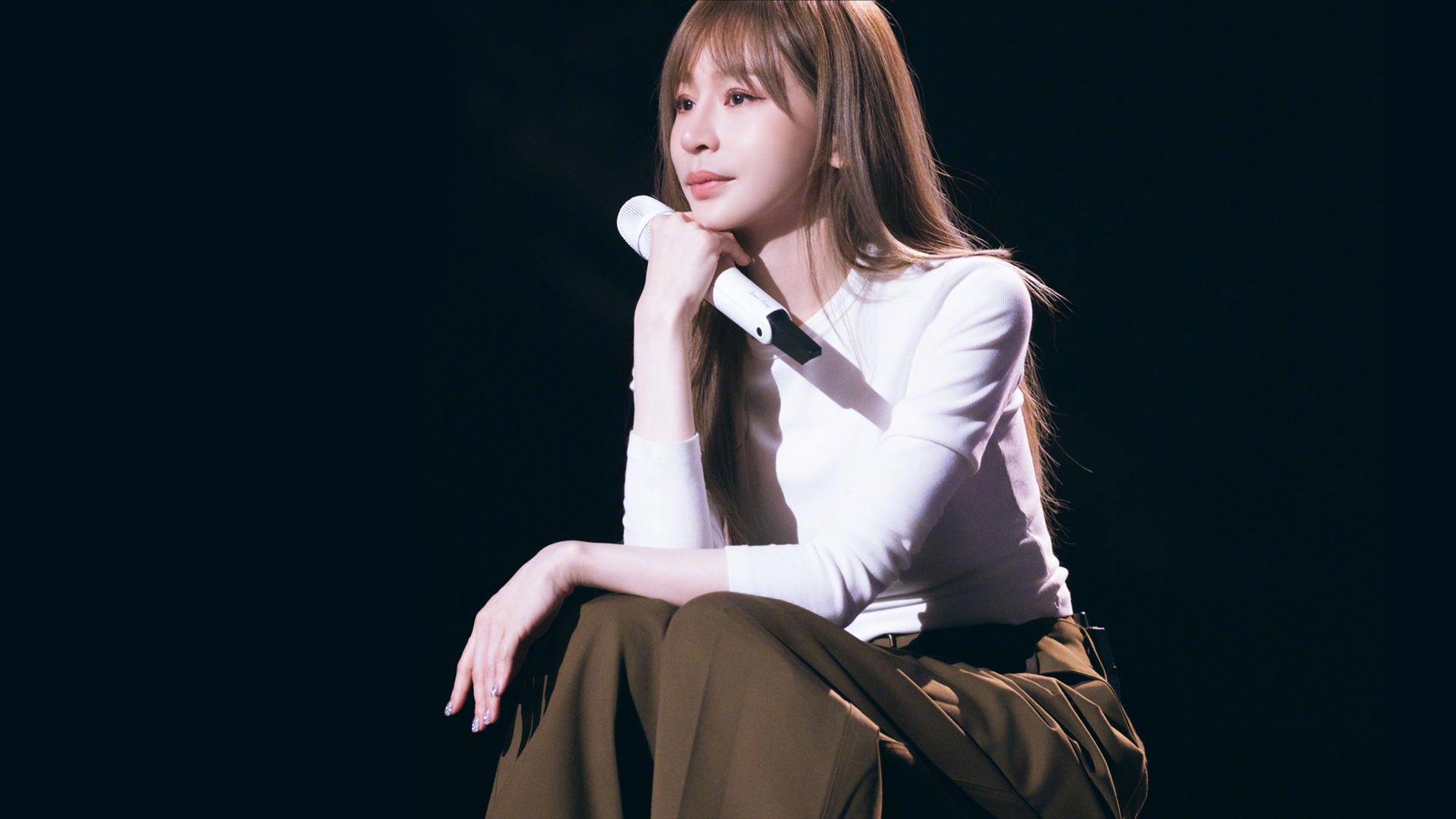 王心凌 麦克风 高清美女壁纸,第1张