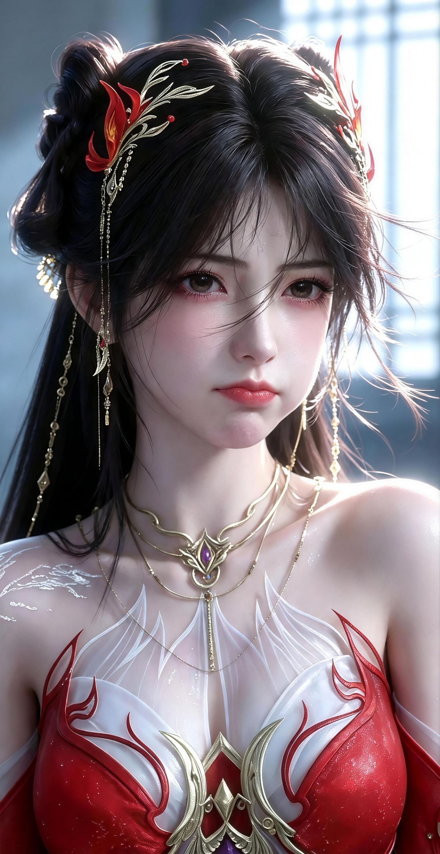 腮帮子都气鼓鼓的火灵儿 完美世界国漫女神 AI创作,第4张