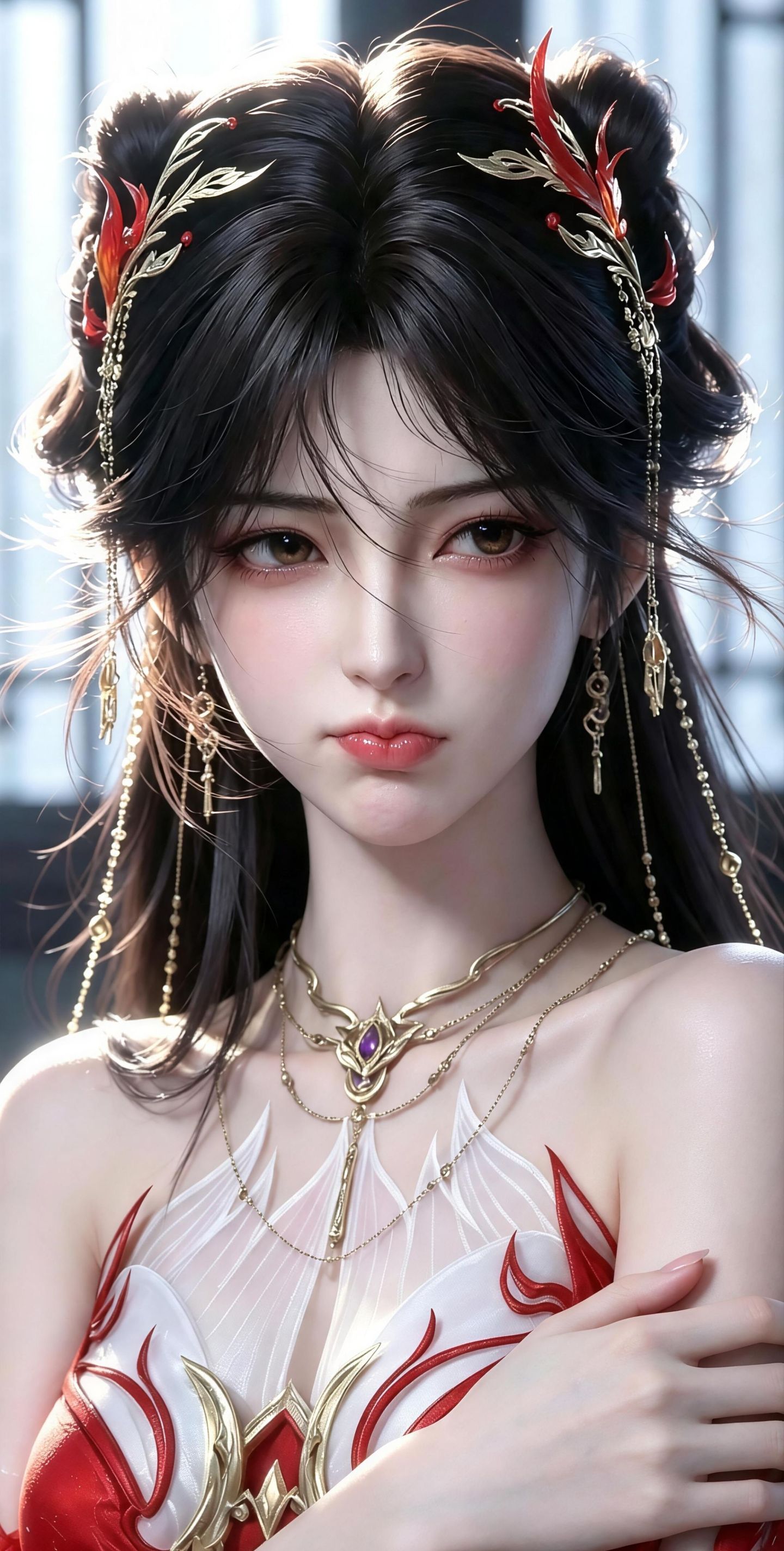 腮帮子都气鼓鼓的火灵儿 完美世界国漫女神 AI创作,第2张