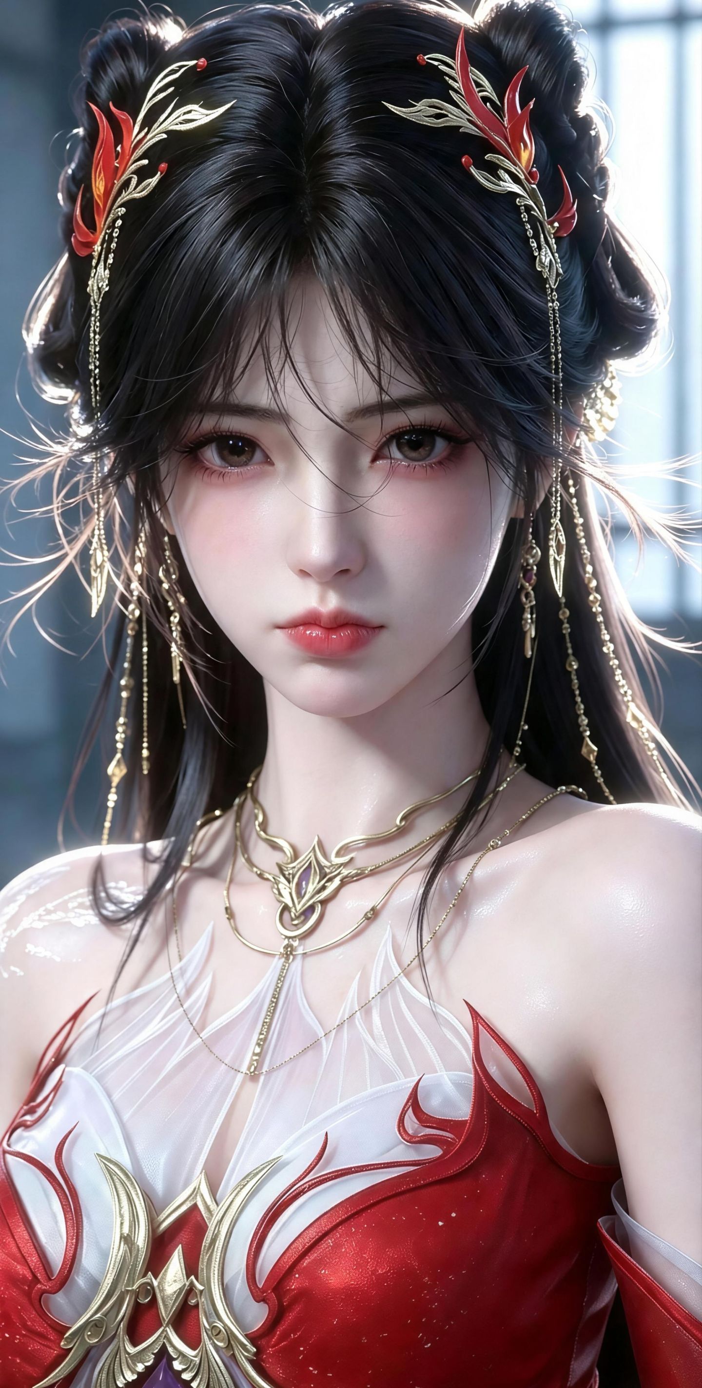 腮帮子都气鼓鼓的火灵儿 完美世界国漫女神 AI创作,第10张