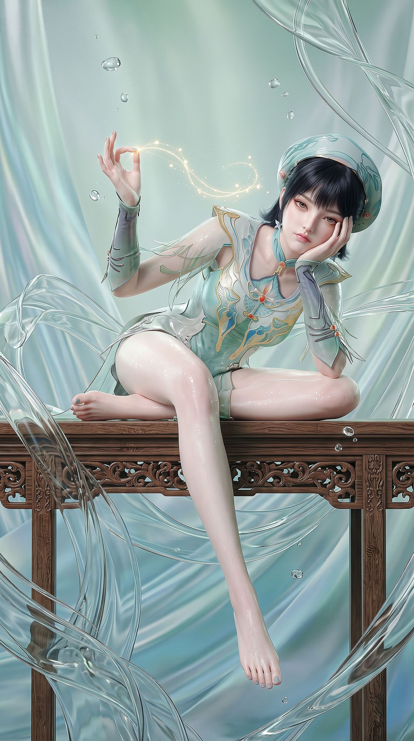 游戏美女图片 永劫无间 蓝梦大王捣蛋鬼,第1张