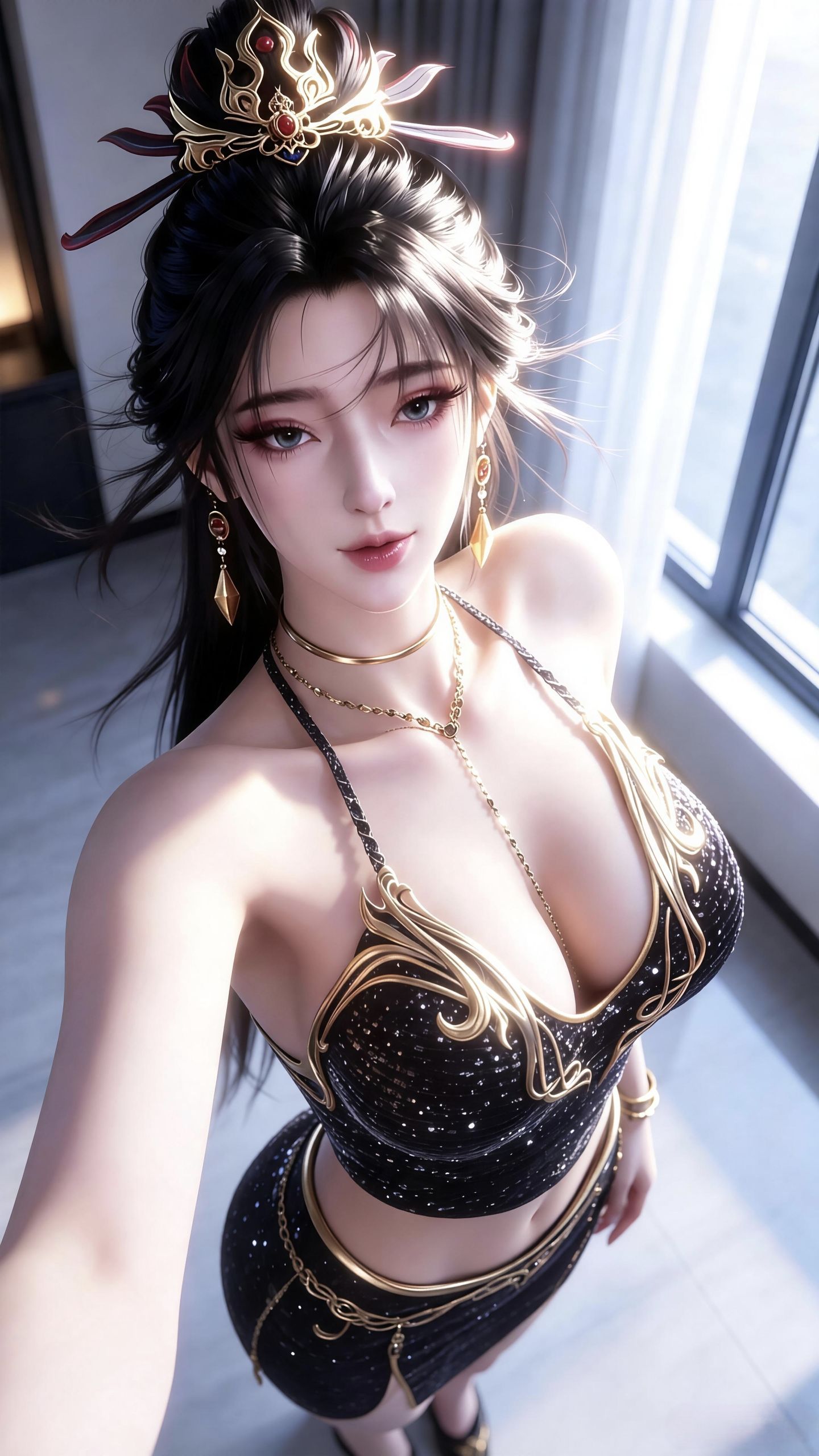 高级魅惑 静谧奢华 一斩苍穹寒鸦 黑金御姐 高级感氛围感,第1张
