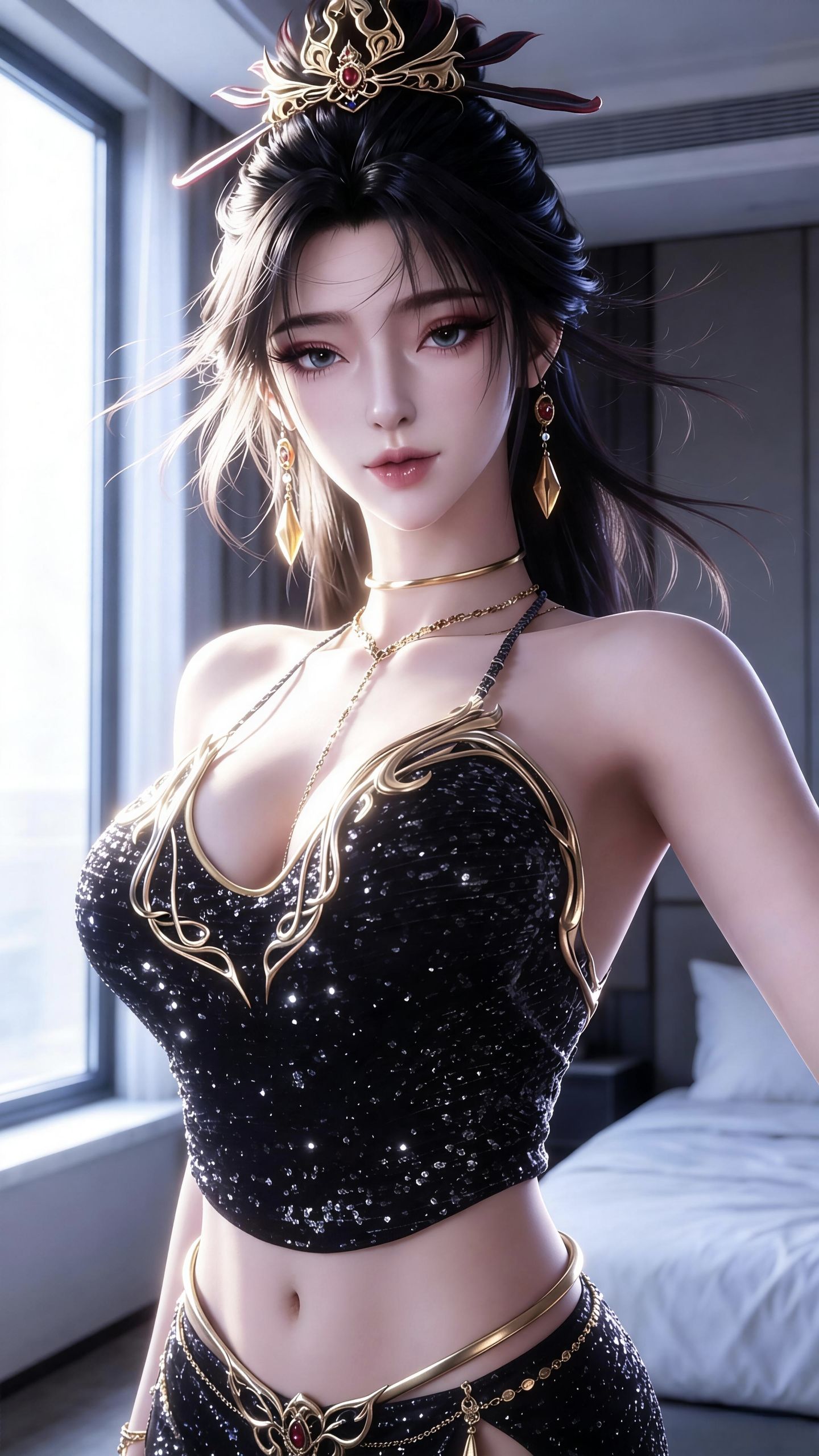 高级魅惑 静谧奢华 一斩苍穹寒鸦 黑金御姐 高级感氛围感,第6张