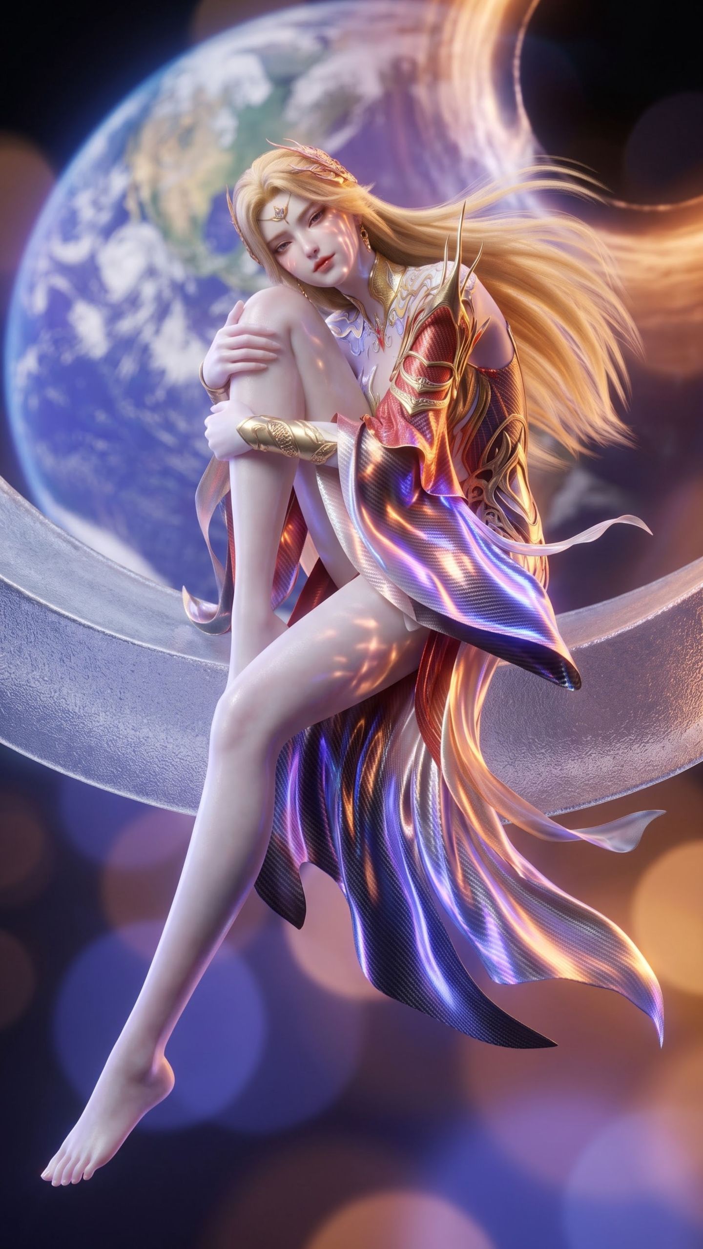 温清璇 大主宰动画国漫美女 性感美腿大长腿 AI作图,第1张