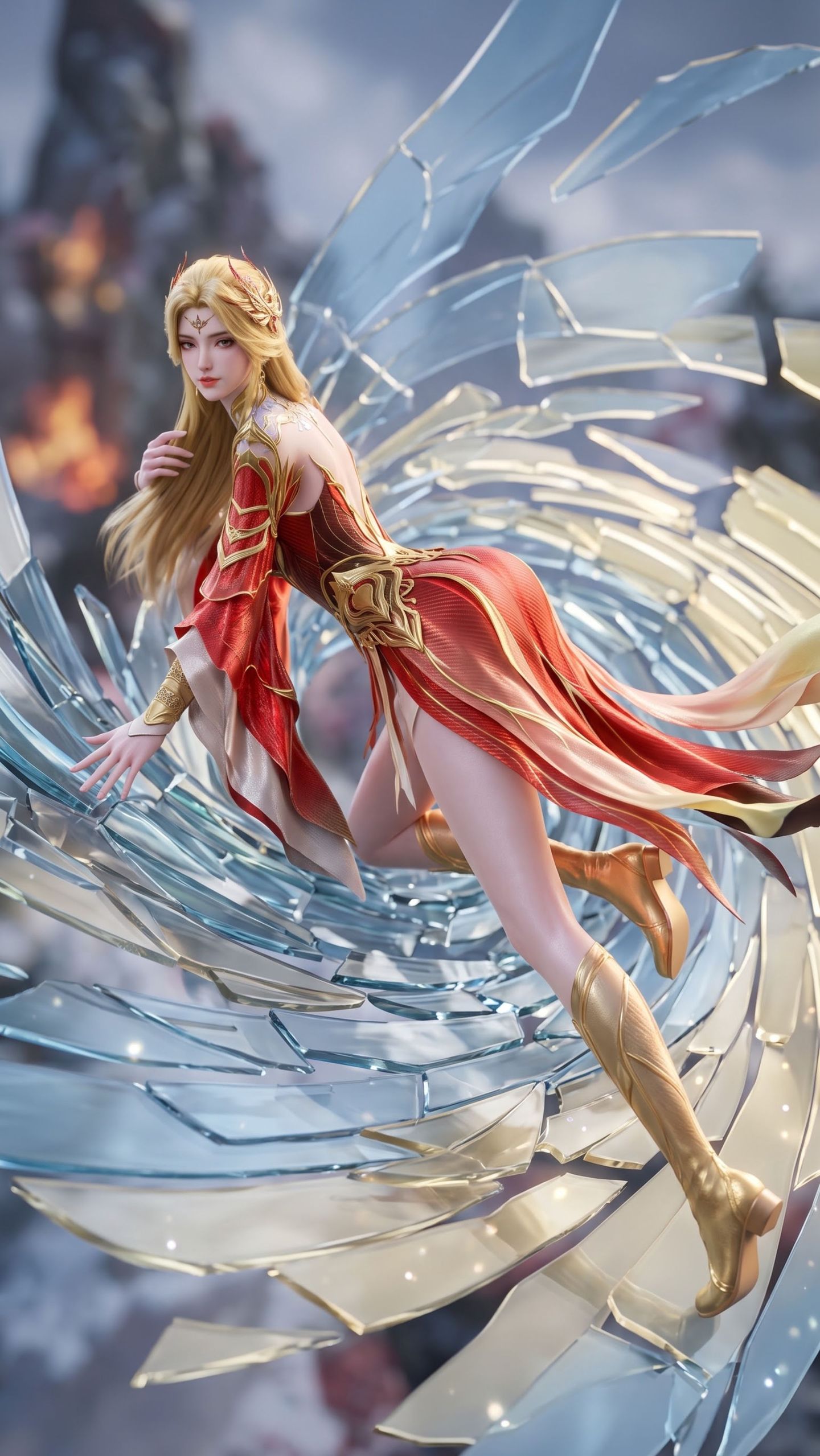 温清璇 大主宰动画国漫美女 性感美腿大长腿 AI作图,第4张