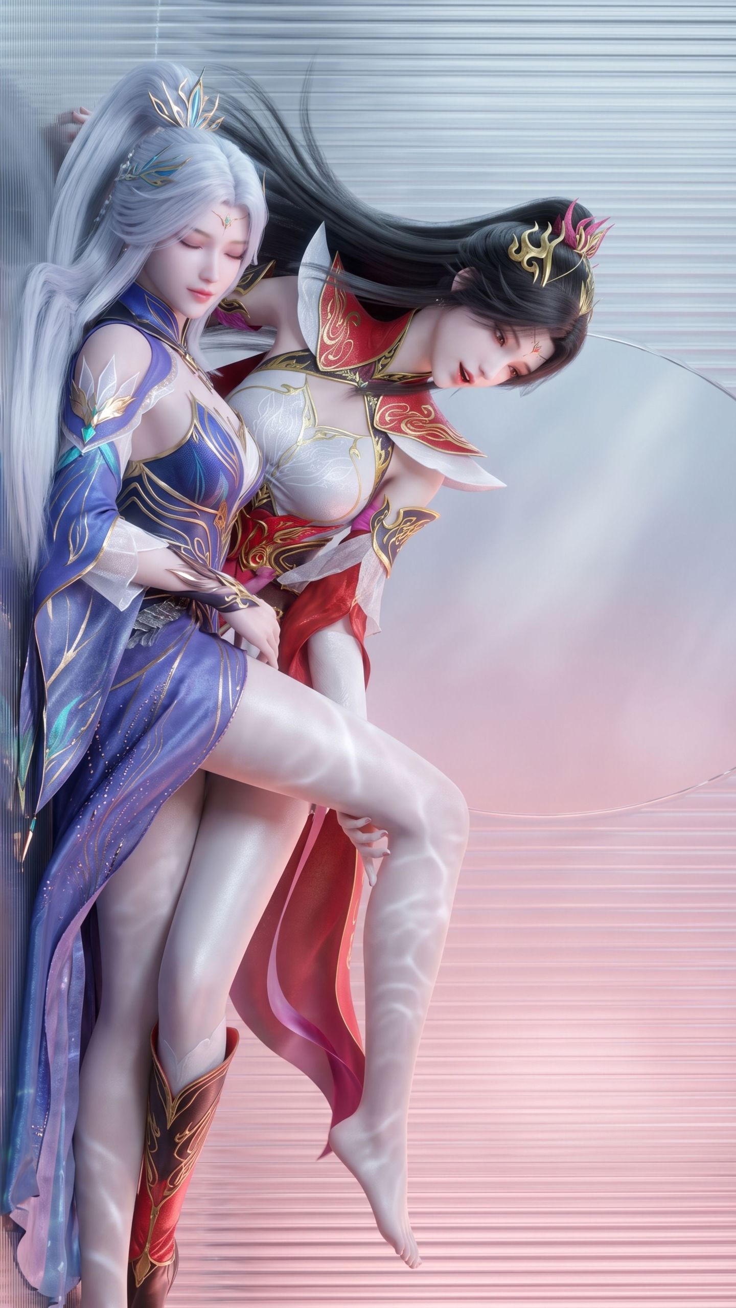 洛璃和潇潇的闺蜜照 大主宰动画 动漫少女手机壁纸,第1张