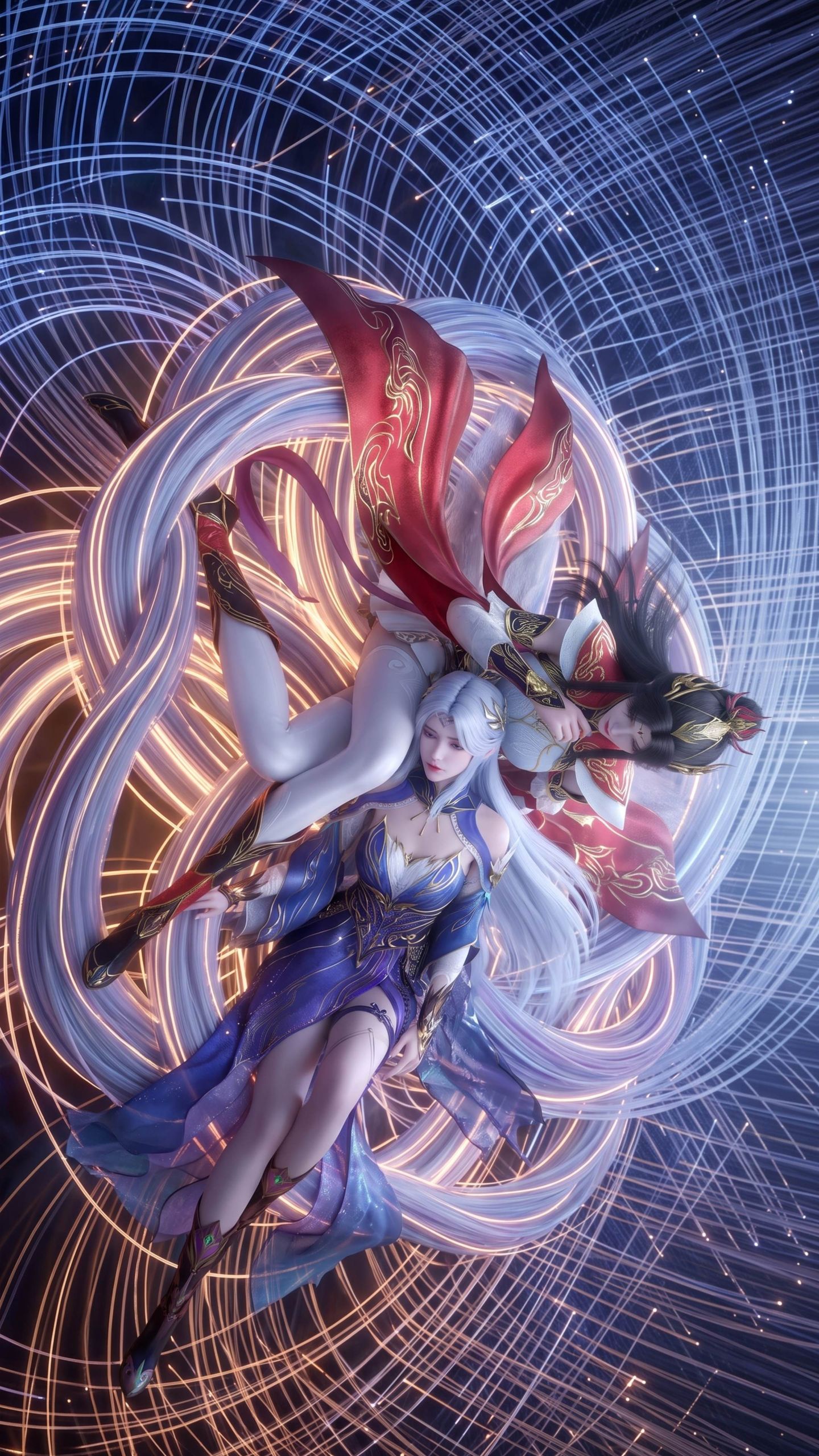 洛璃和潇潇的闺蜜照 大主宰动画 动漫少女手机壁纸,第2张