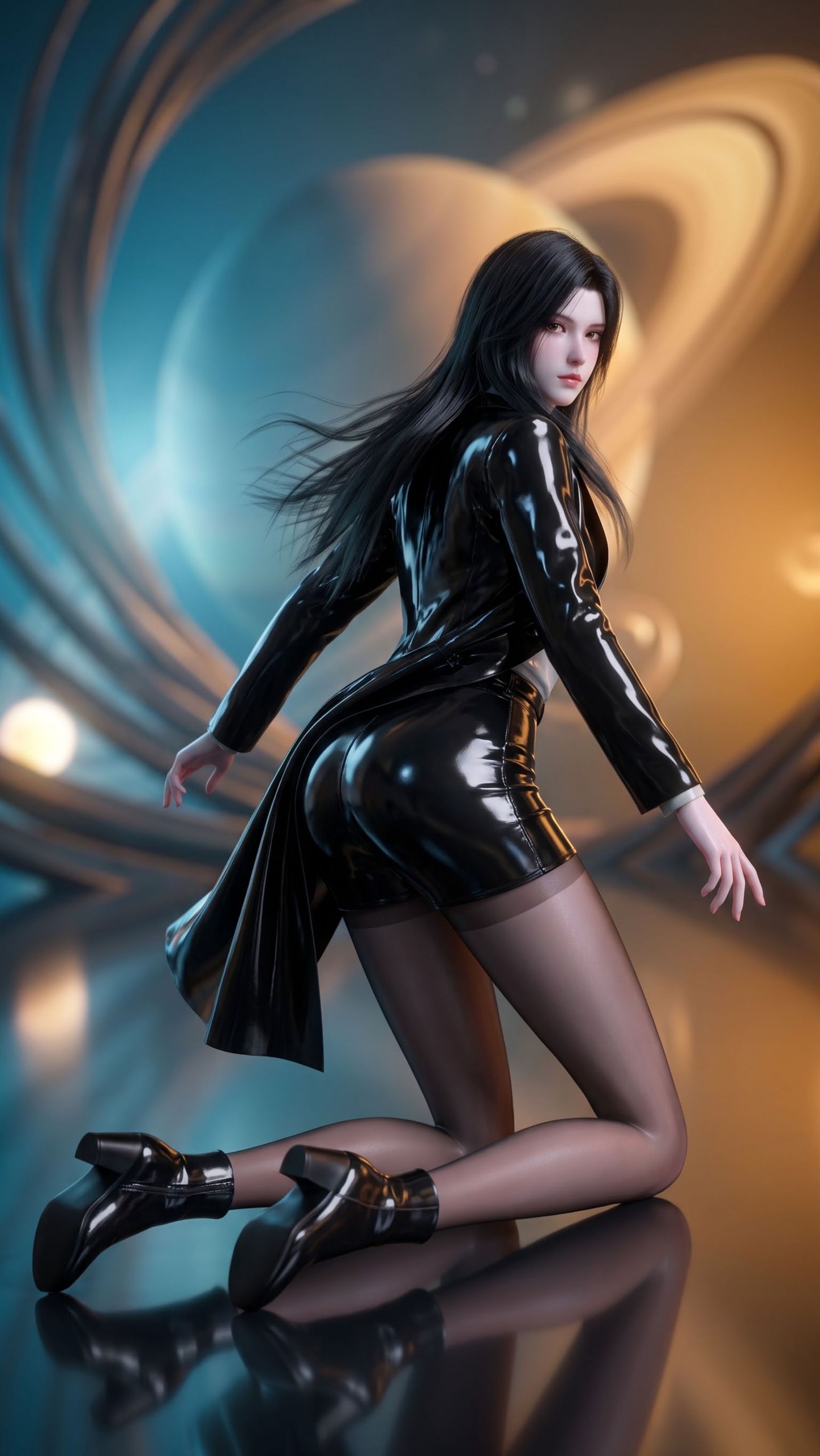 云未央 东大高武学院 国漫美女 黑丝大长腿 手机锁屏背景,第3张