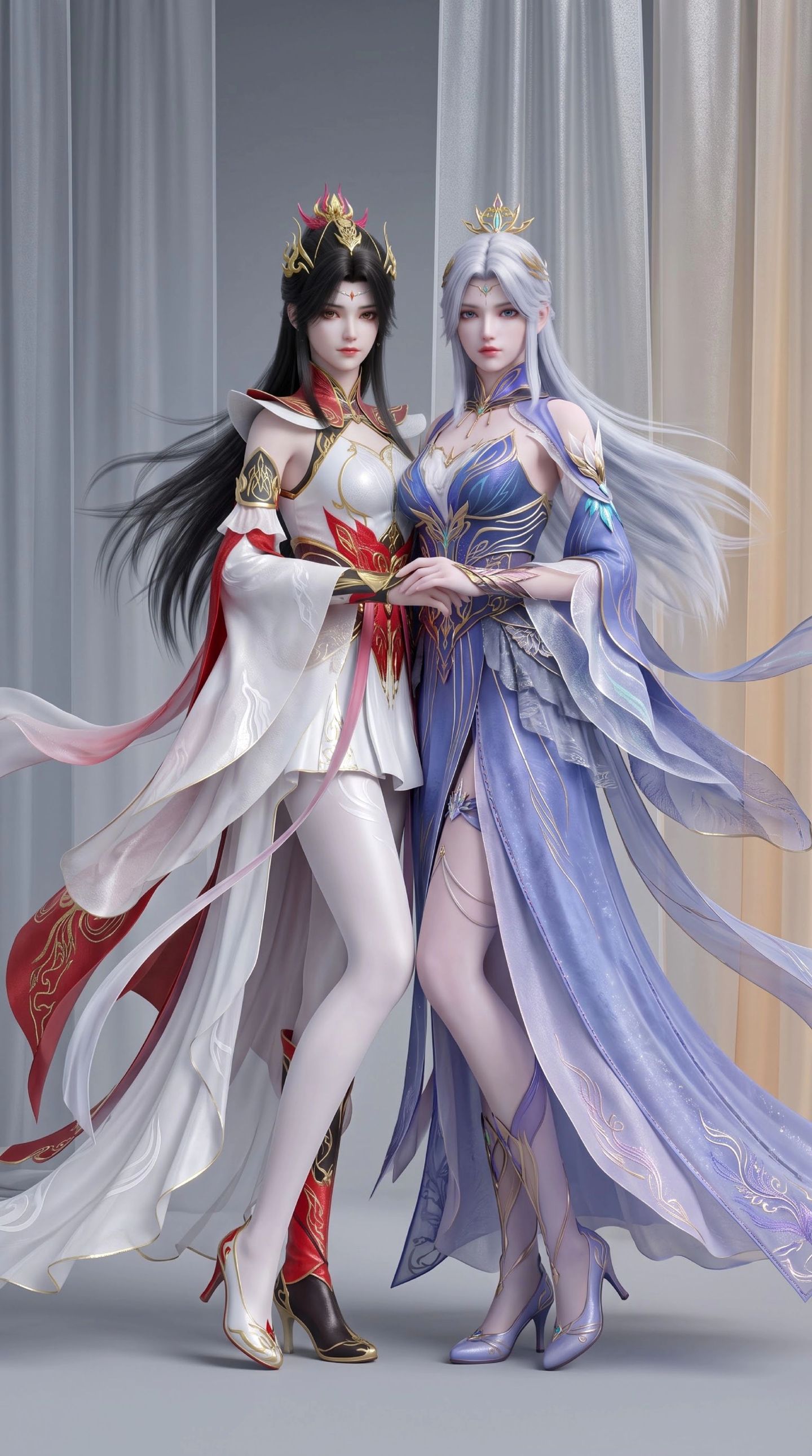 大主宰X斗破苍穹 萧萧和洛离闺蜜照 超高清动漫人物图片,第4张