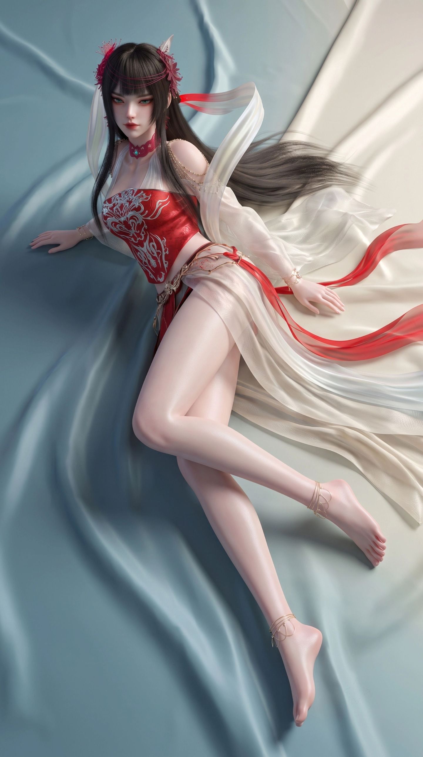 青襞美图壁纸 择日飞升动漫热播中 国漫女神AI图片,第6张