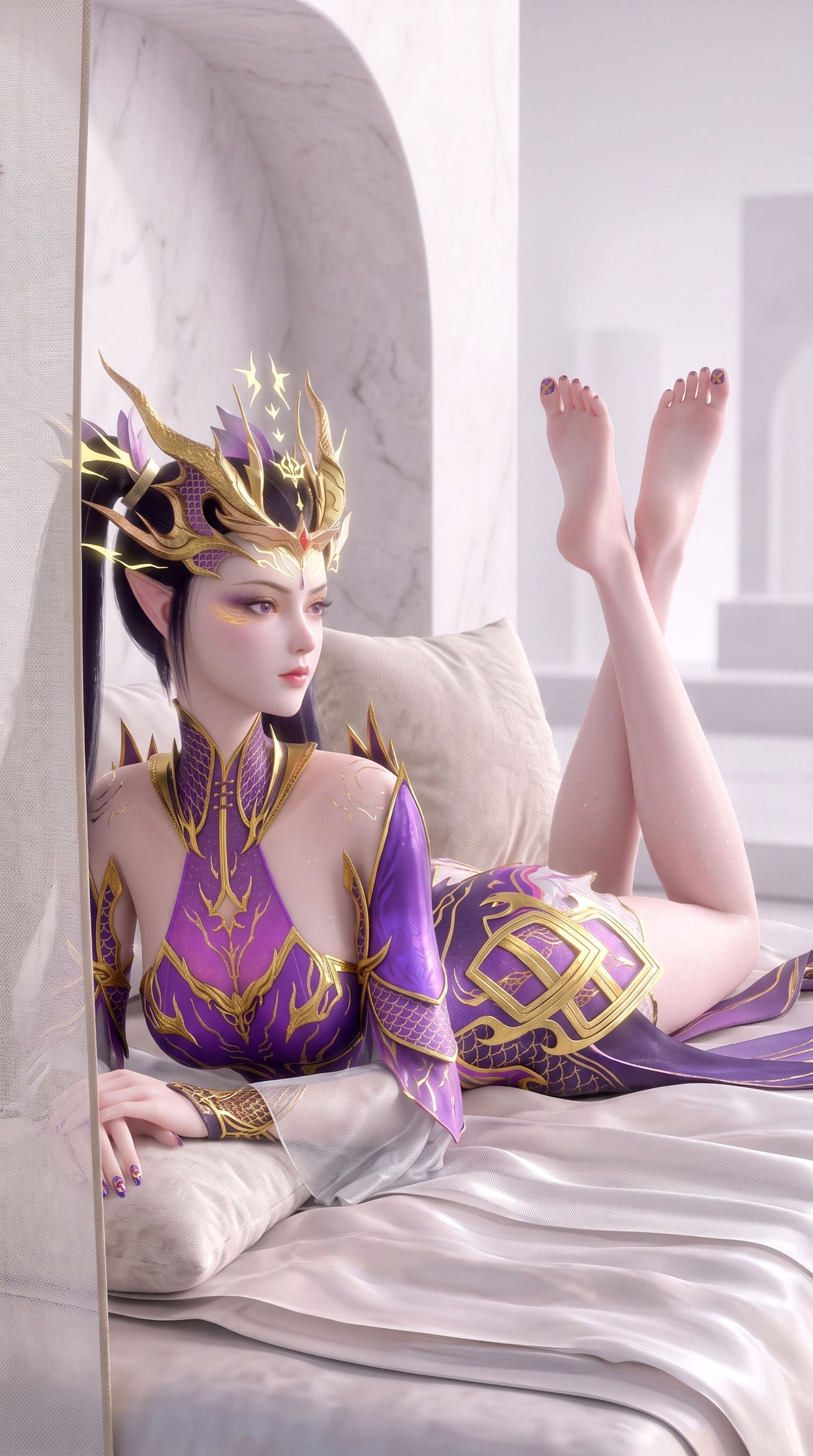 小紫妍大长腿萝莉 斗破苍穹女角色AI图,第2张