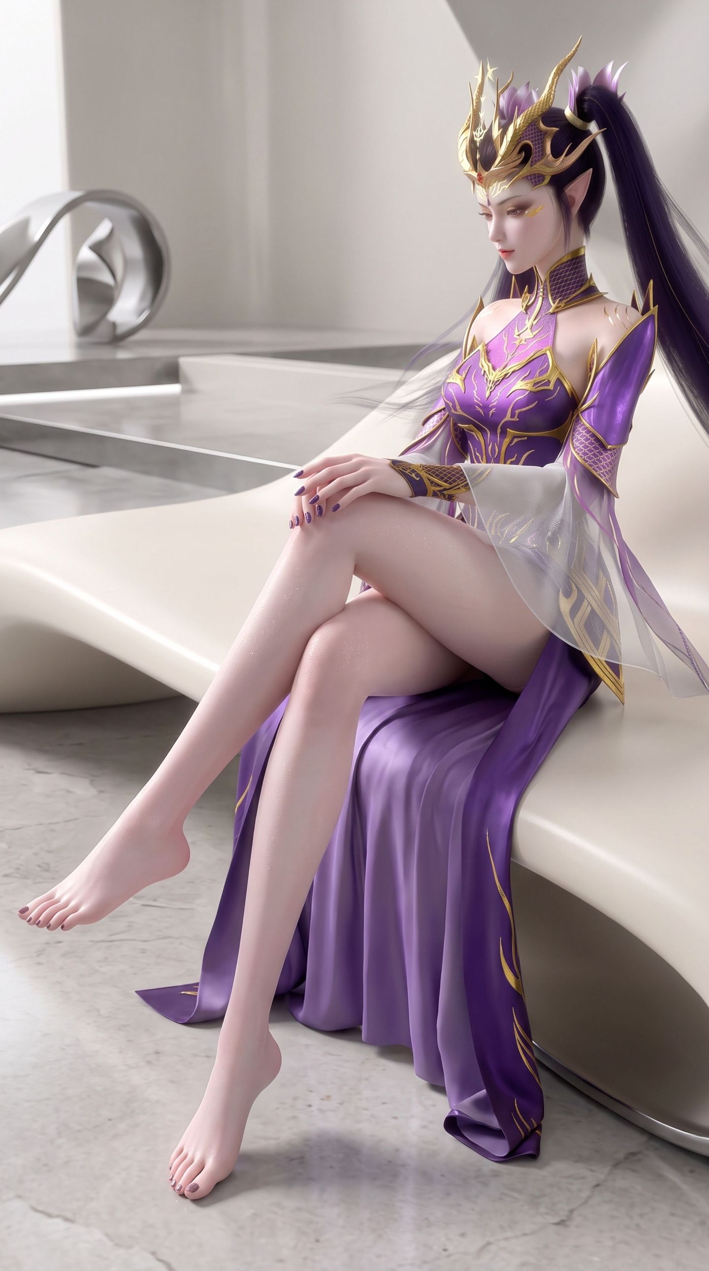 小紫妍大长腿萝莉 斗破苍穹女角色AI图,第4张