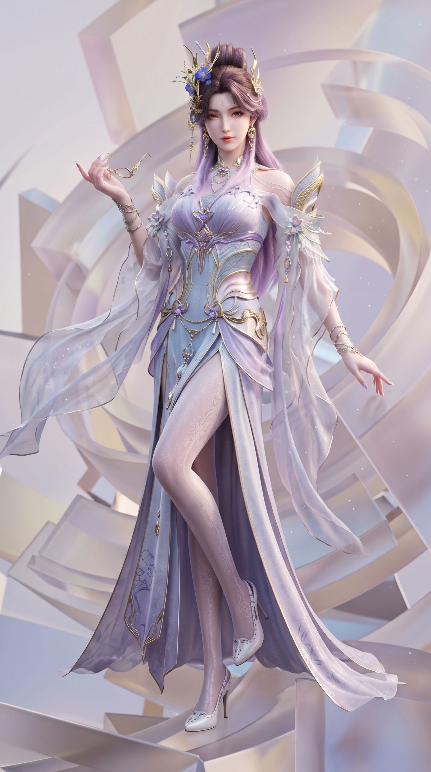 光阴之外丁雪壁纸 高挑美女 性感美腿,第2张