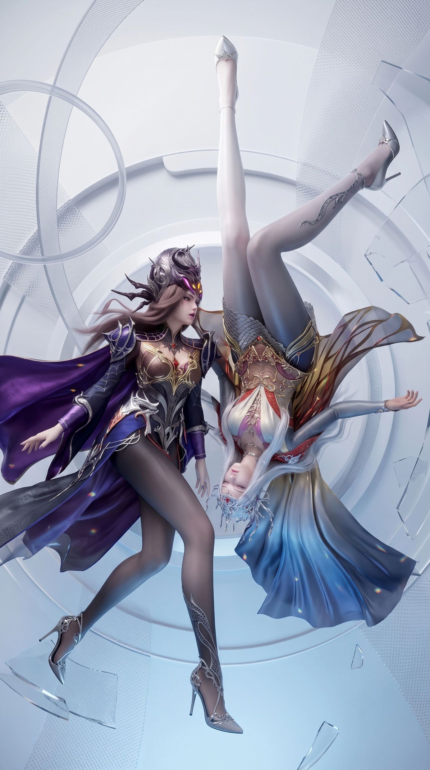 比比东和波塞西 性感美腿 知性美 斗罗大陆AI图片,第2张