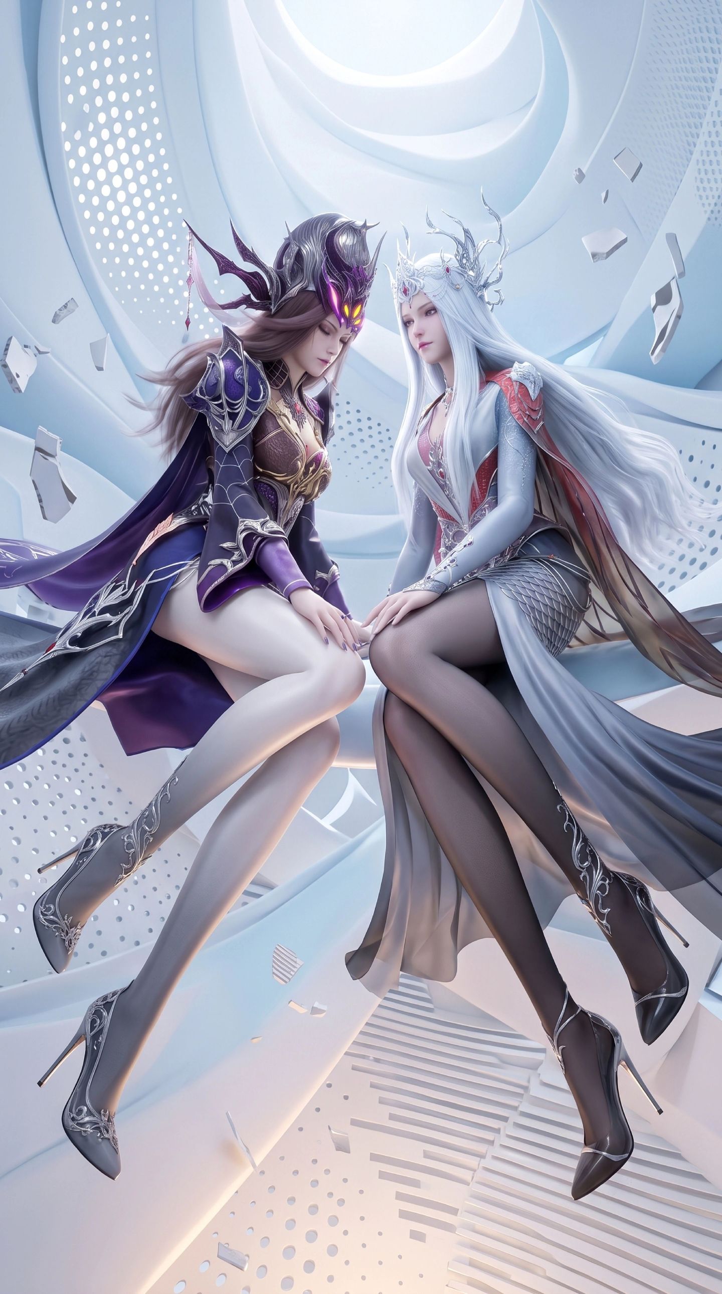 比比东和波塞西 性感美腿 知性美 斗罗大陆AI图片,第5张