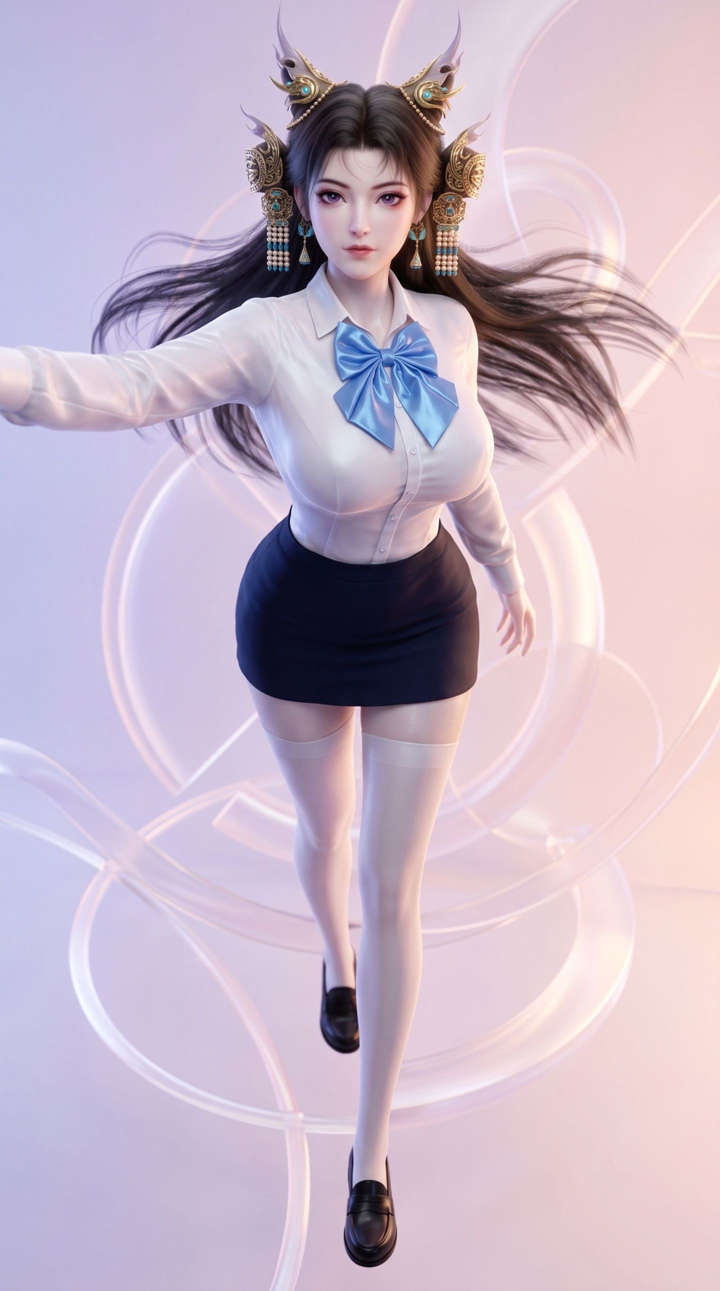 甜妹苏妲己《师兄啊师兄》动画动漫美女 黑丝大长腿,第3张