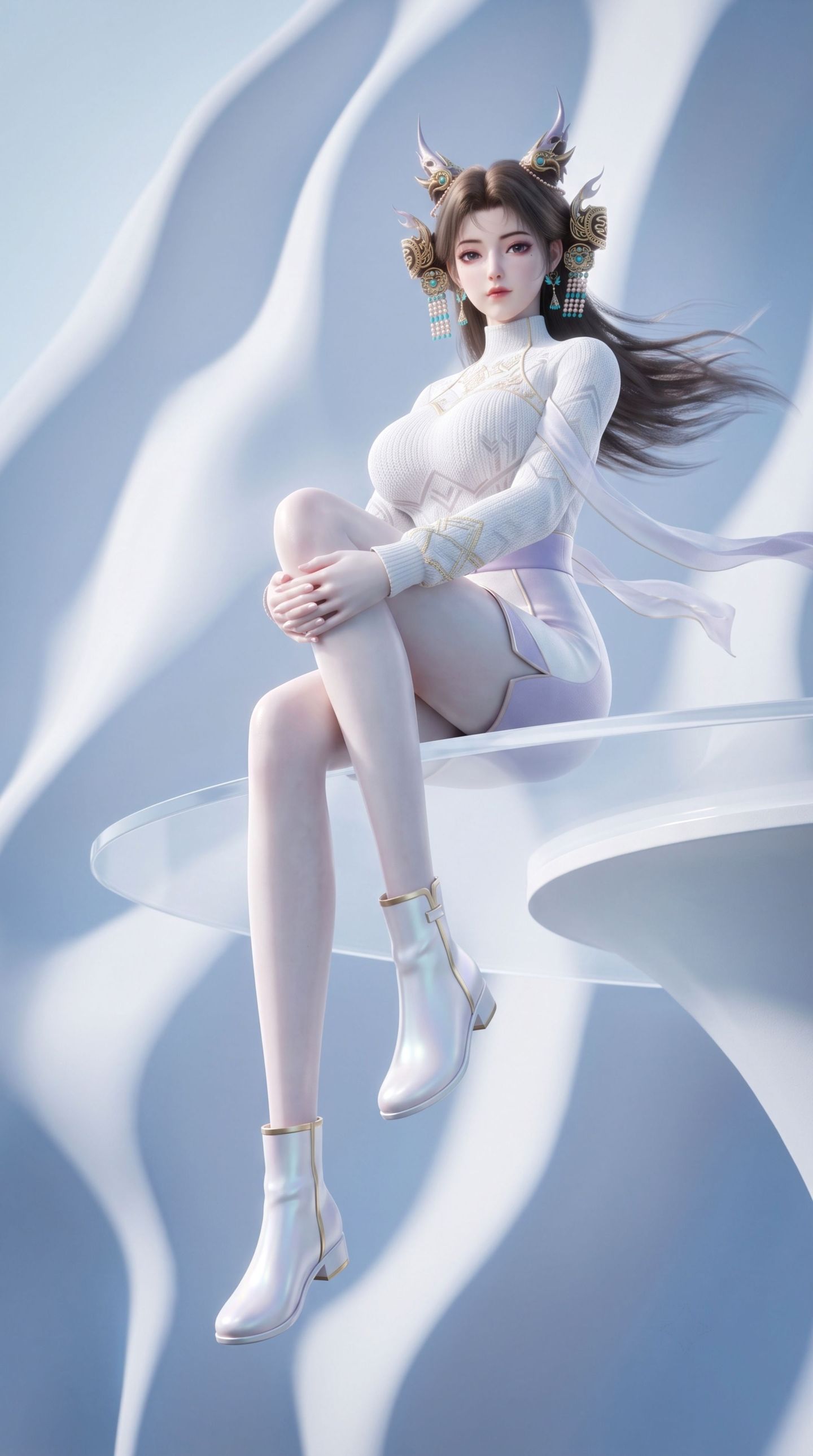 甜妹苏妲己《师兄啊师兄》动画动漫美女 黑丝大长腿,第2张