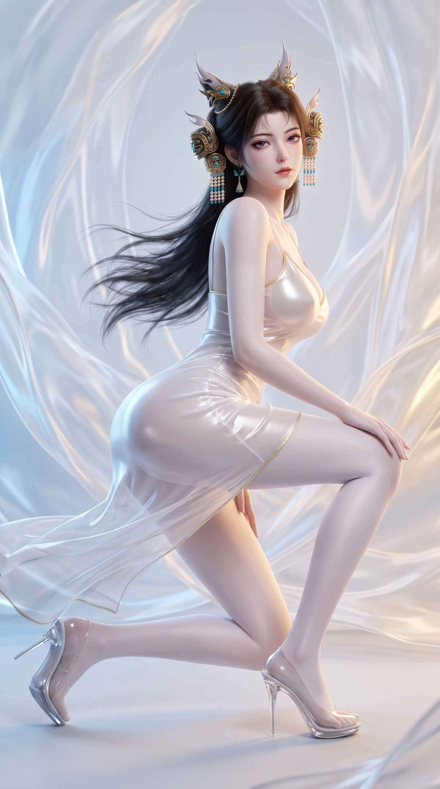 甜妹苏妲己《师兄啊师兄》动画动漫美女 黑丝大长腿,第4张