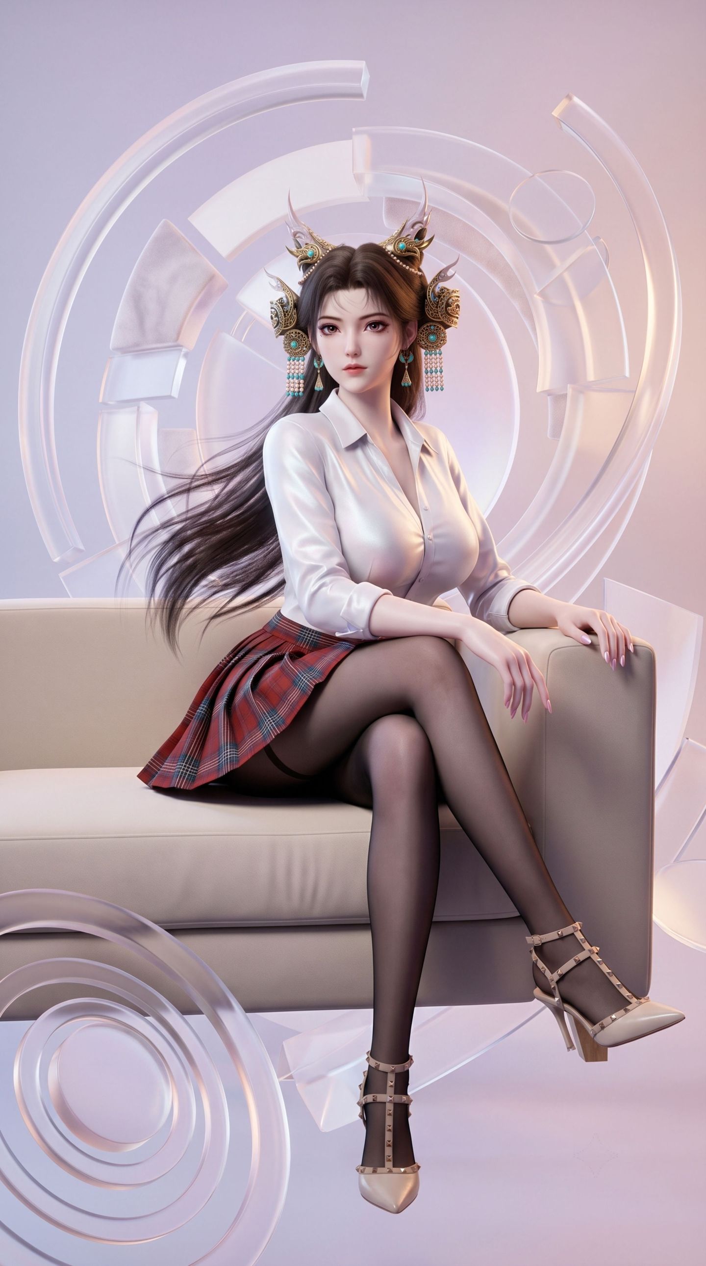 甜妹苏妲己《师兄啊师兄》动画动漫美女 黑丝大长腿,第6张